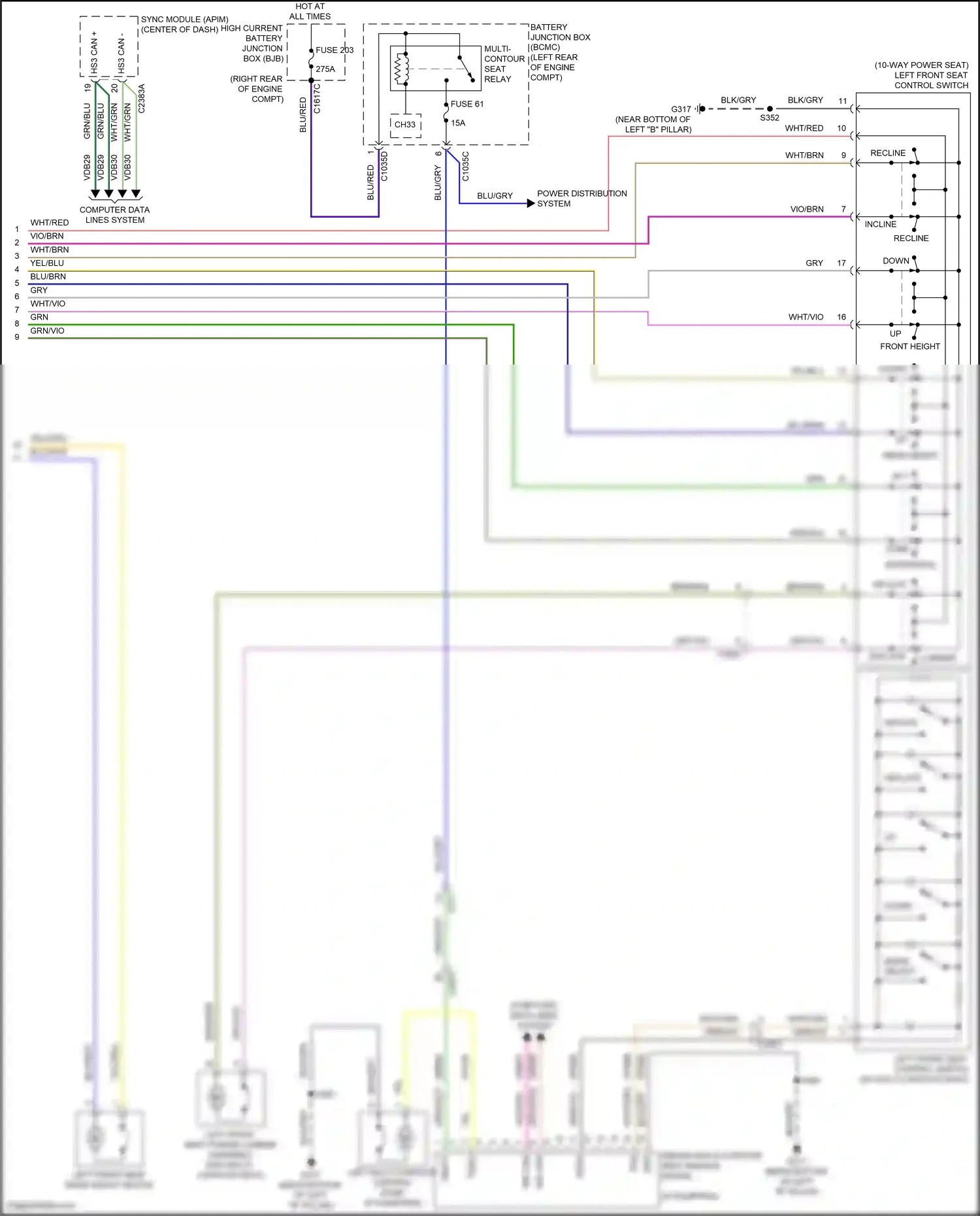 Wiring diagram vio/brn for Ford Explorer VI facelift (2022-2024) (33 of 68)
