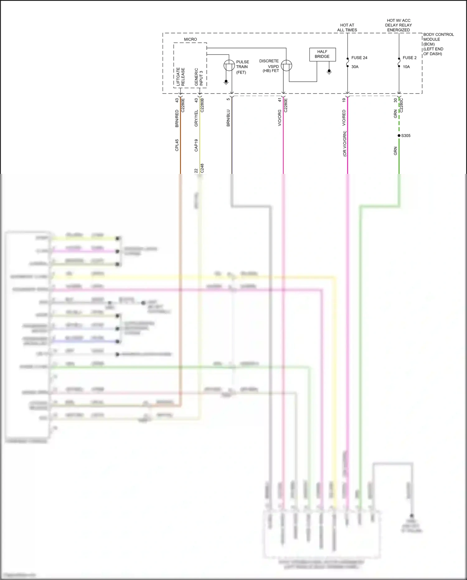 Wiring diagram vio/brn for Ford Explorer VI facelift (2022-2024) (18 of 68)