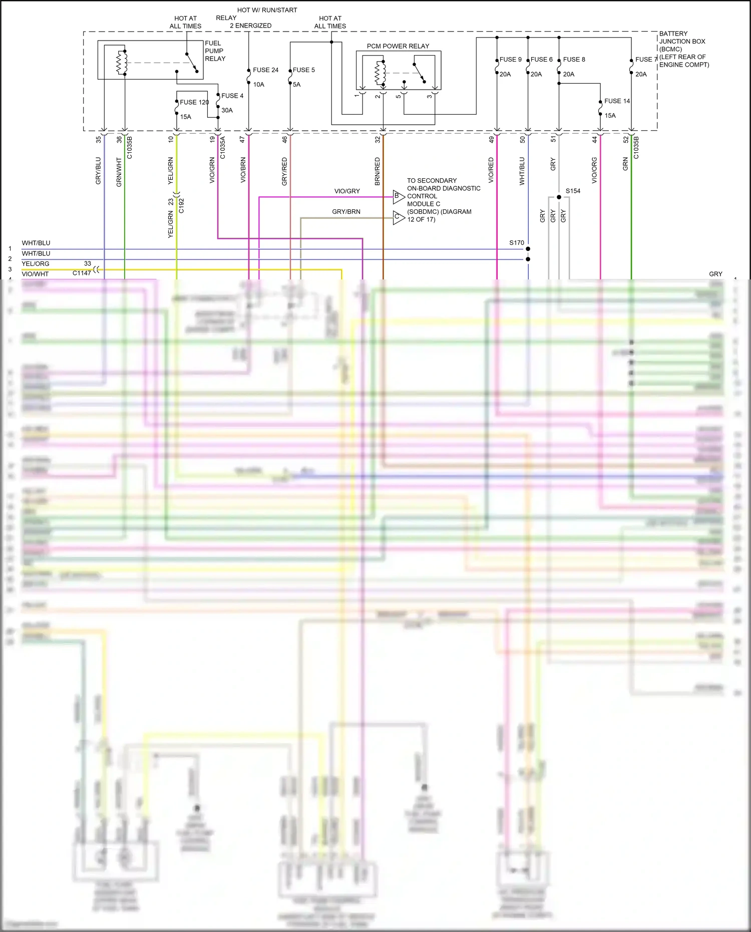Wiring diagram vio/brn for Ford Explorer VI facelift (2022-2024) (56 of 68)