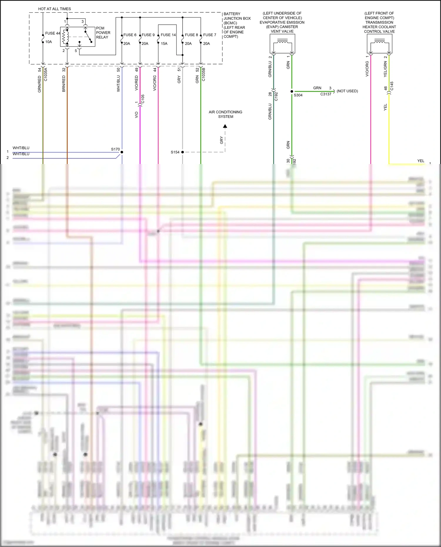 Wiring diagram vio/grn for Ford Explorer VI facelift (2022-2024) (63 of 80)