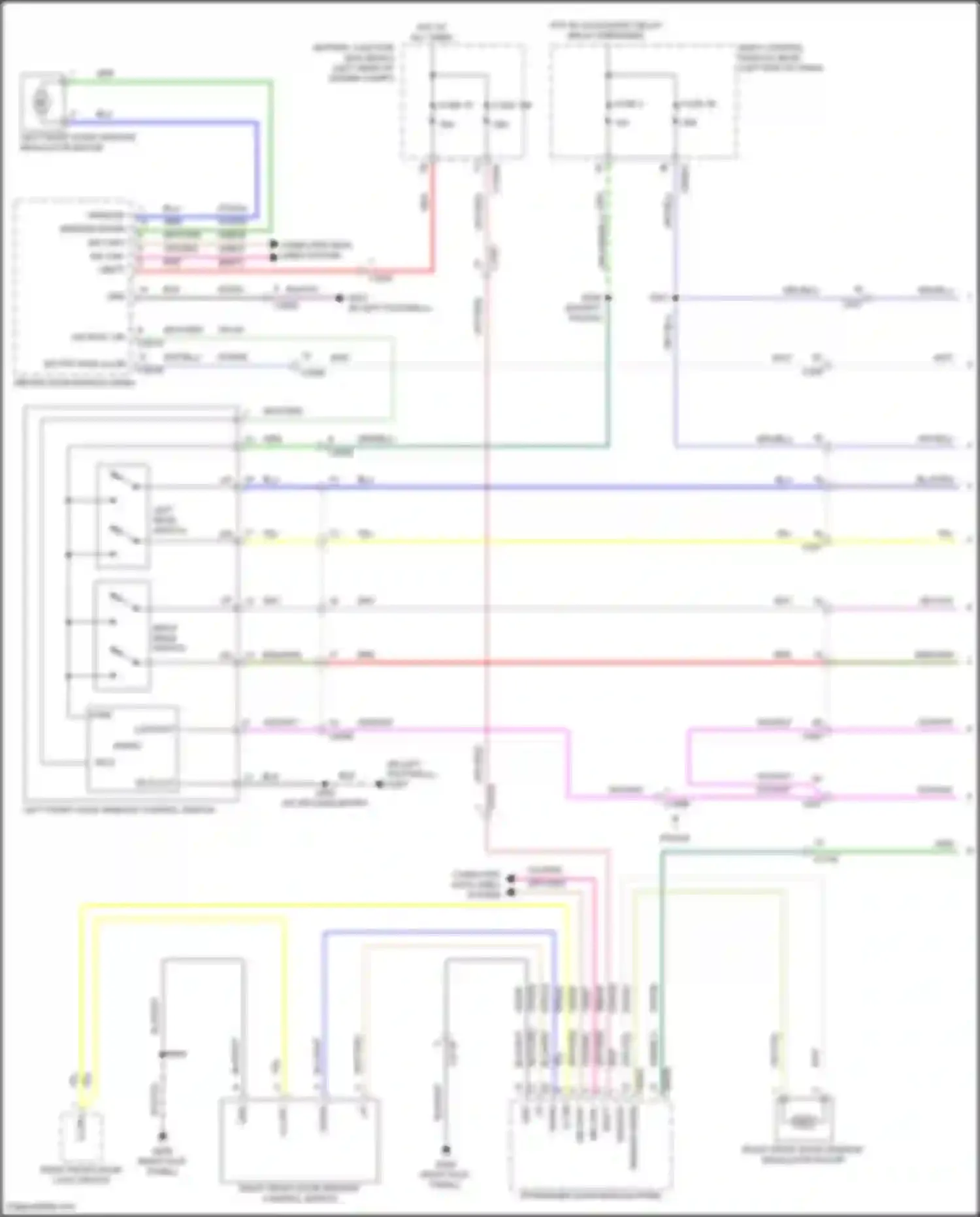 Explorer Ford VI (2019-2024): Power windows circuit (1 of 2)