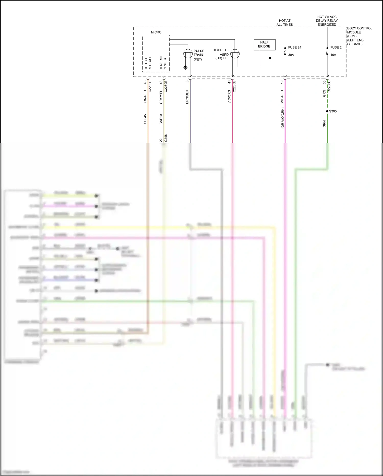 Wiring diagram blk/yel for Ford Explorer VI (2019-2024) (5 of 36)