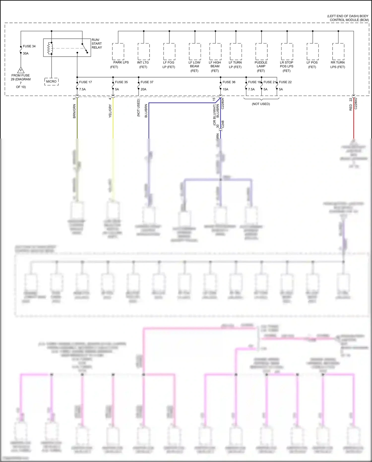 Wiring diagram brn/grn for Ford Explorer VI (2019-2024) (38 of 93)