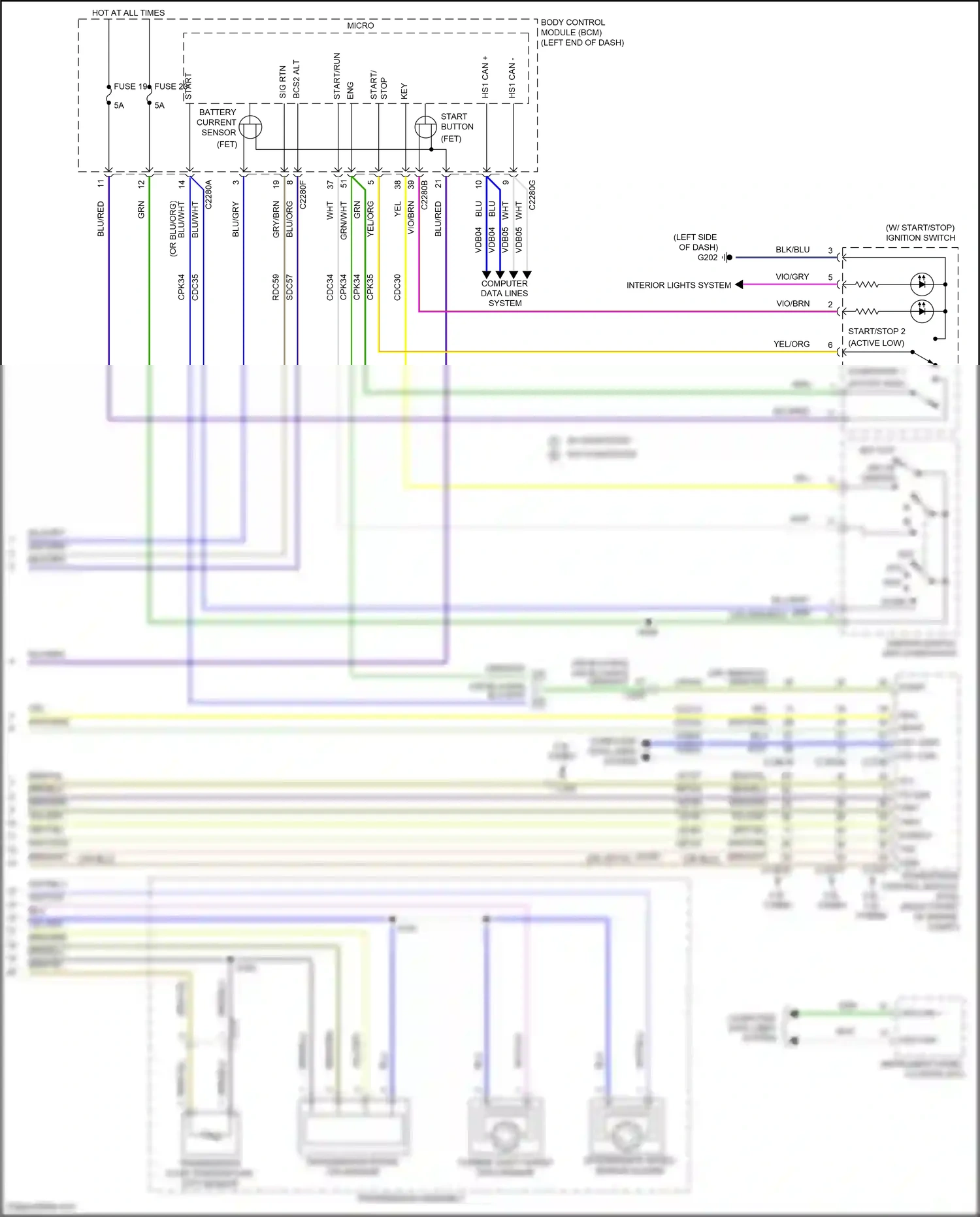 Wiring diagram brn/yel for Ford Explorer VI (2019-2024) (62 of 72)