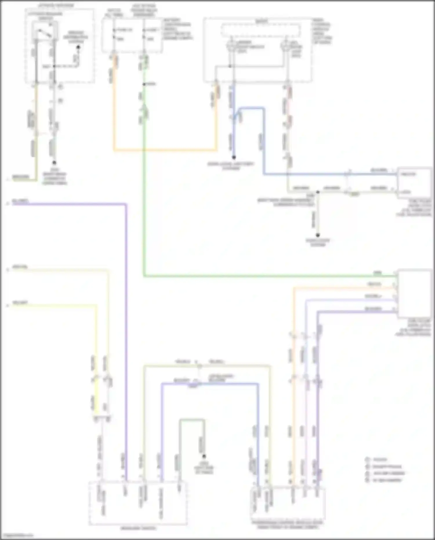 Wiring diagram door locks system for Ford Explorer VI (2019-2024) (1 of 1)