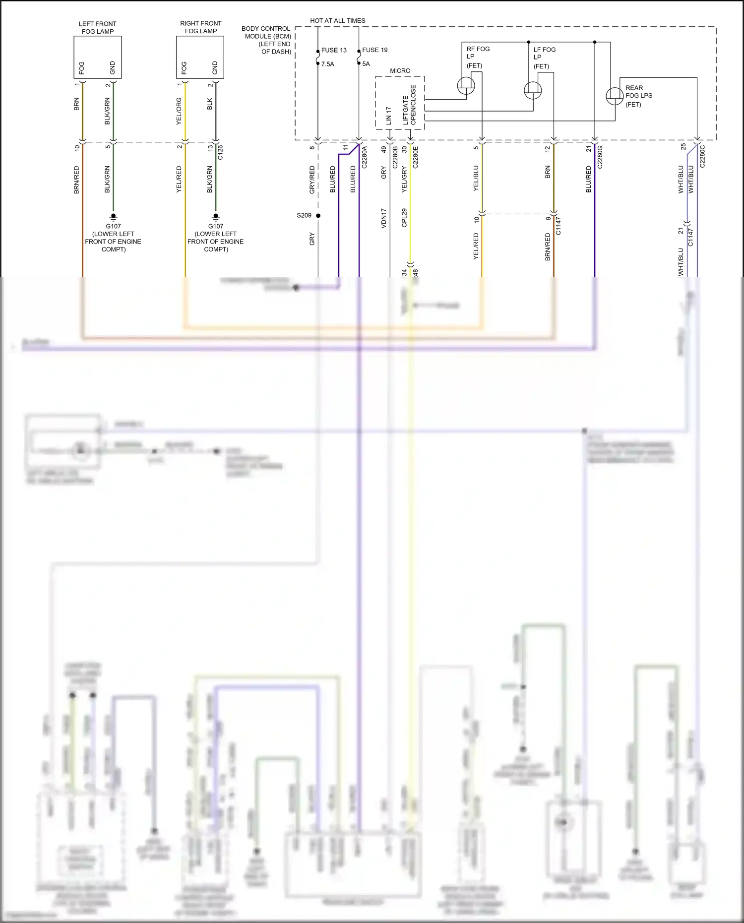 Wiring diagram door mod for Ford Explorer VI (2019-2024) (2 of 2)