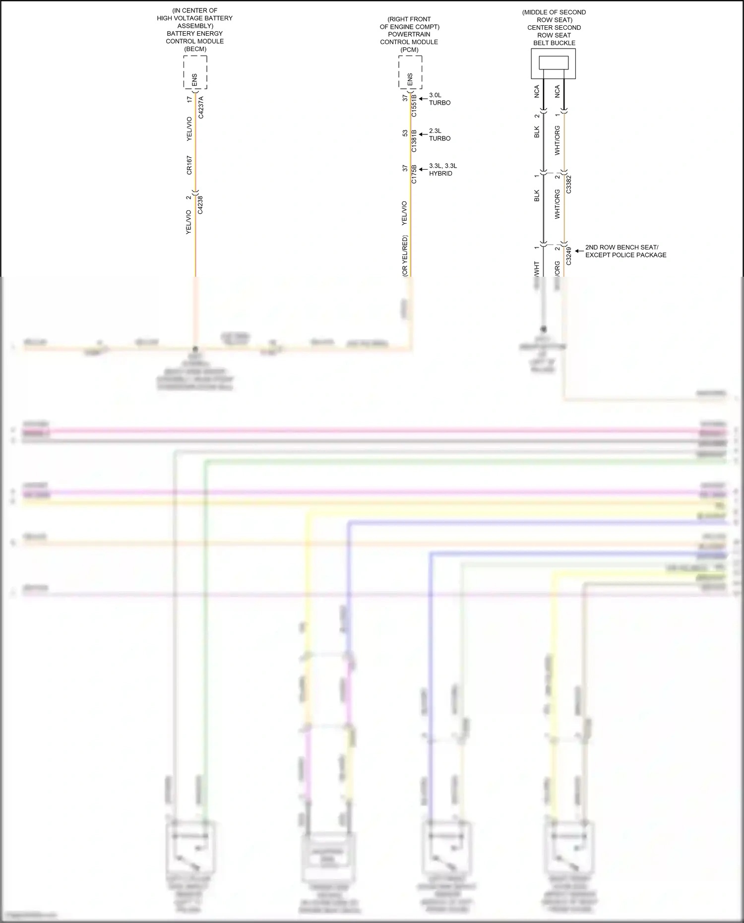 Wiring diagram driver side air bag for Ford Explorer VI (2019-2024) (1 of 1)