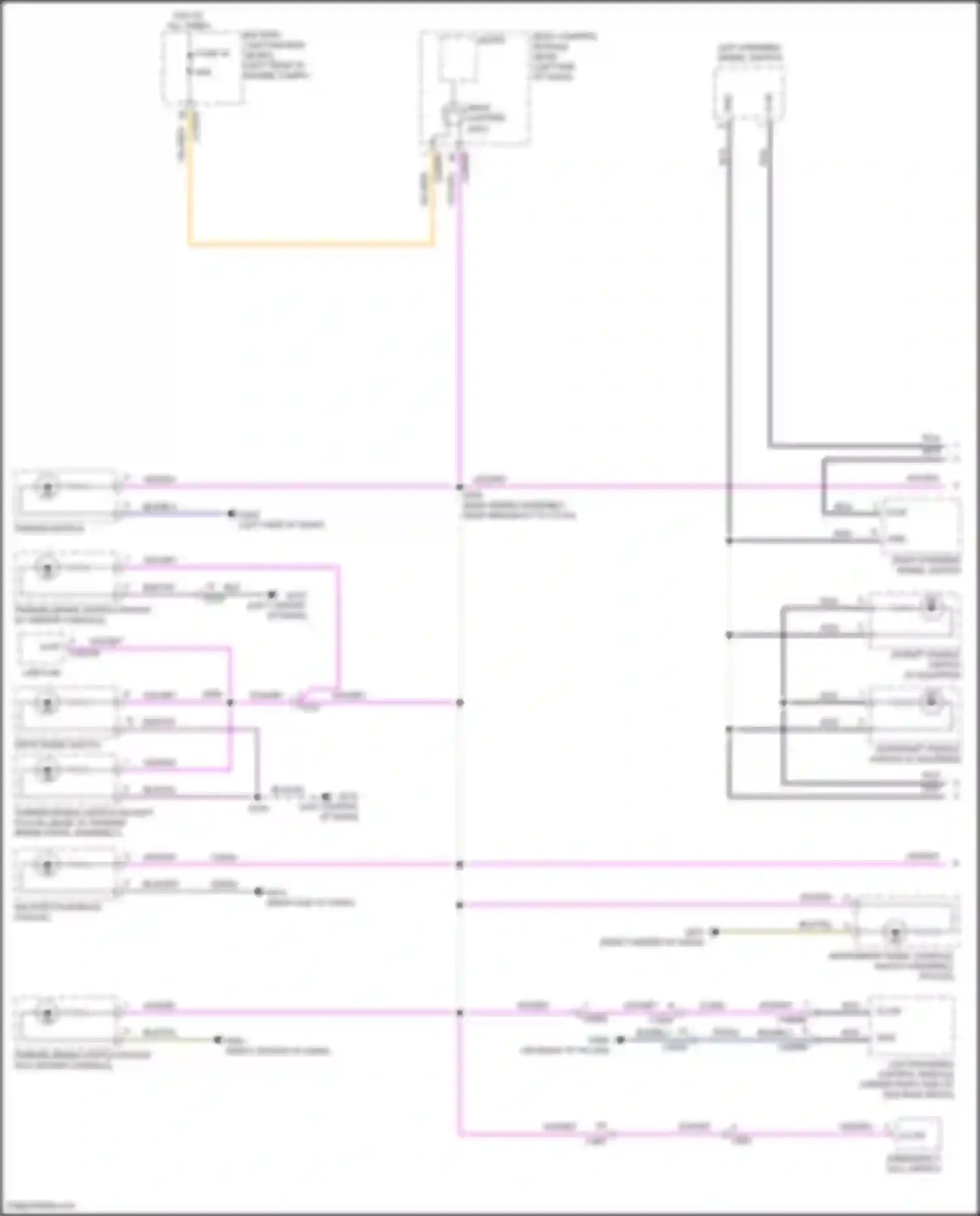 Wiring diagram emergency call switch for Ford Explorer VI (2019-2024) (1 of 2)