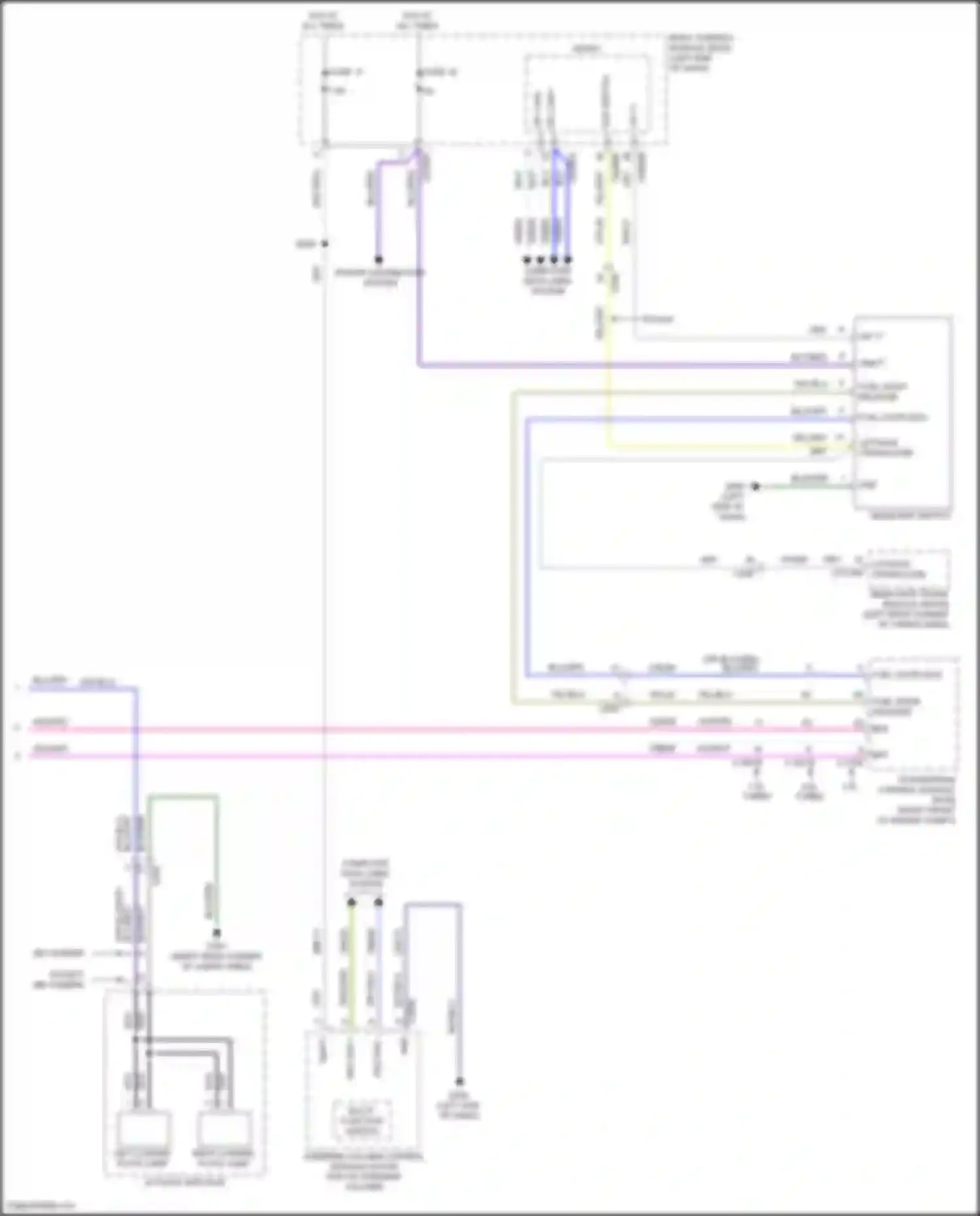 Wiring diagram except 360 camera for Ford Explorer VI (2019-2024) (1 of 1)