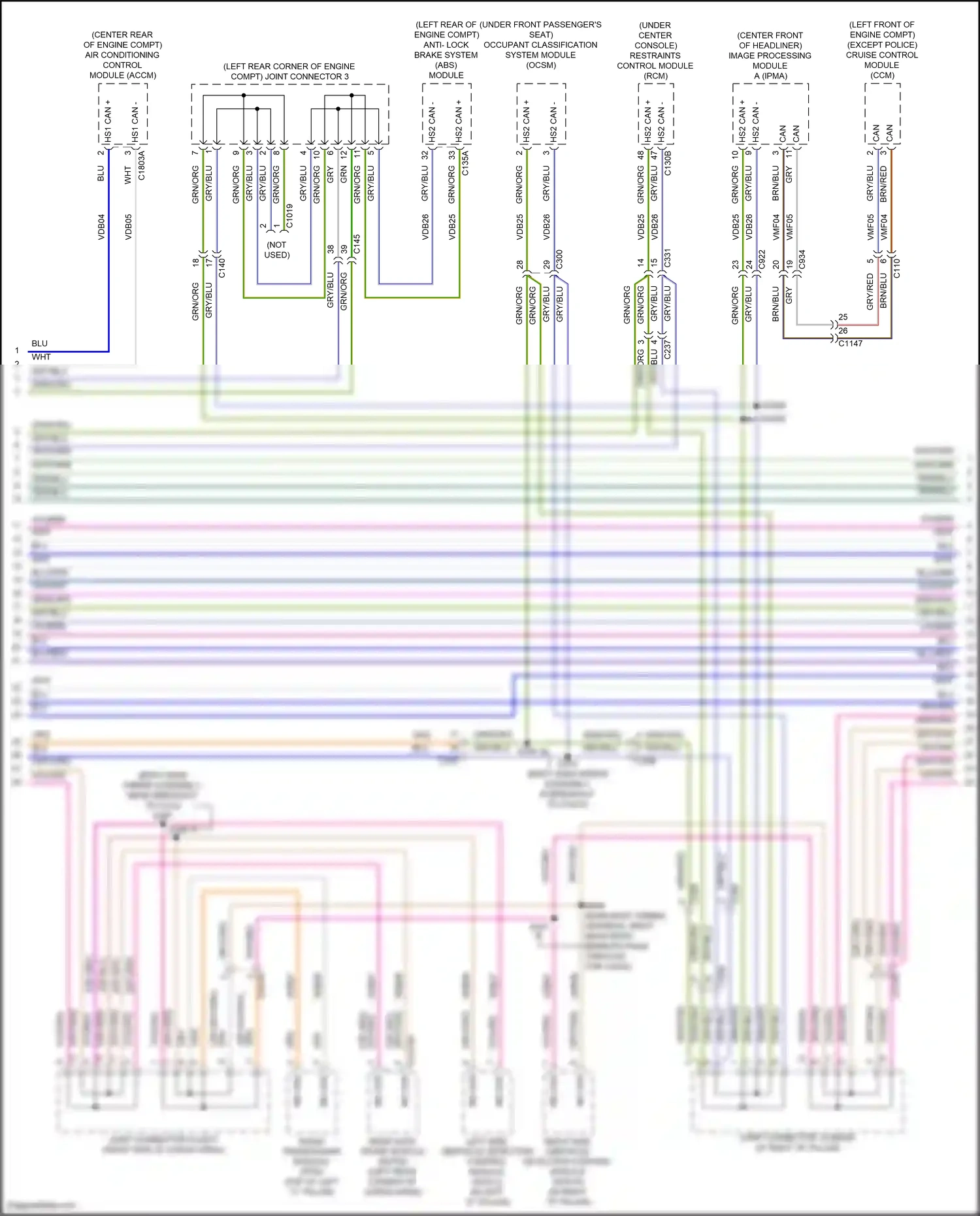 Wiring diagram gry/blu for Ford Explorer VI (2019-2024) (49 of 79)