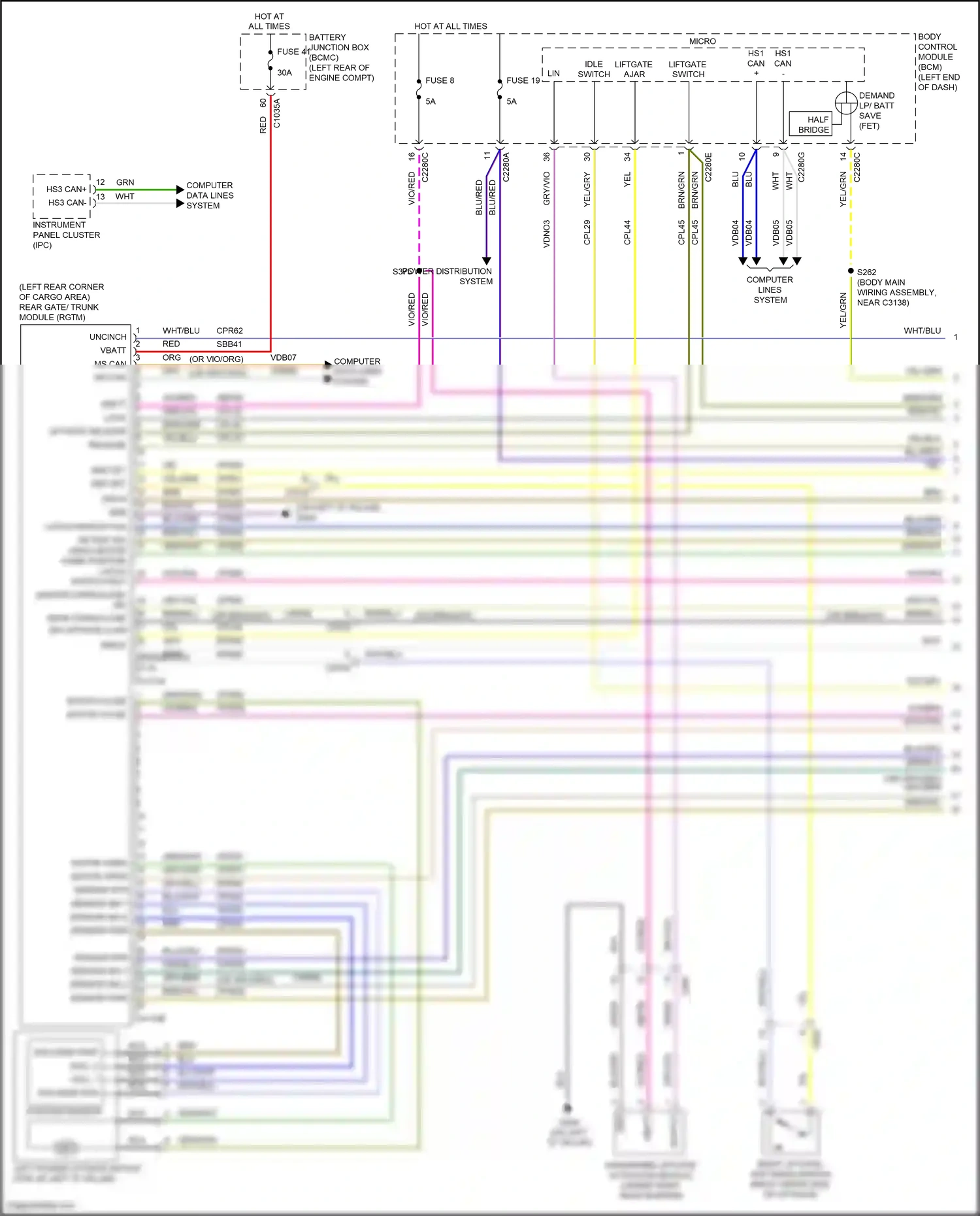 Wiring diagram gry/vio for Ford Explorer VI (2019-2024) (4 of 65)