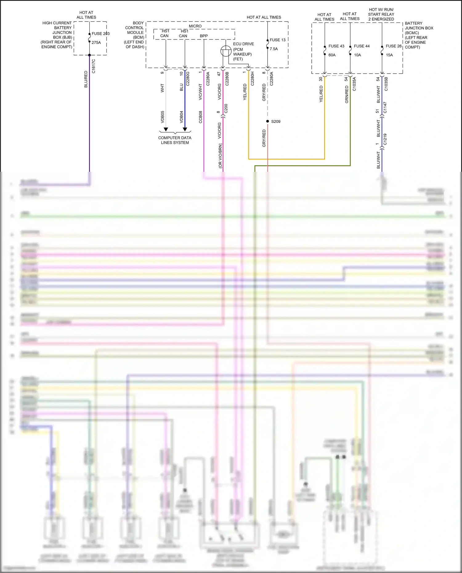 Wiring diagram gry/yel for Ford Explorer VI (2019-2024) (42 of 65)
