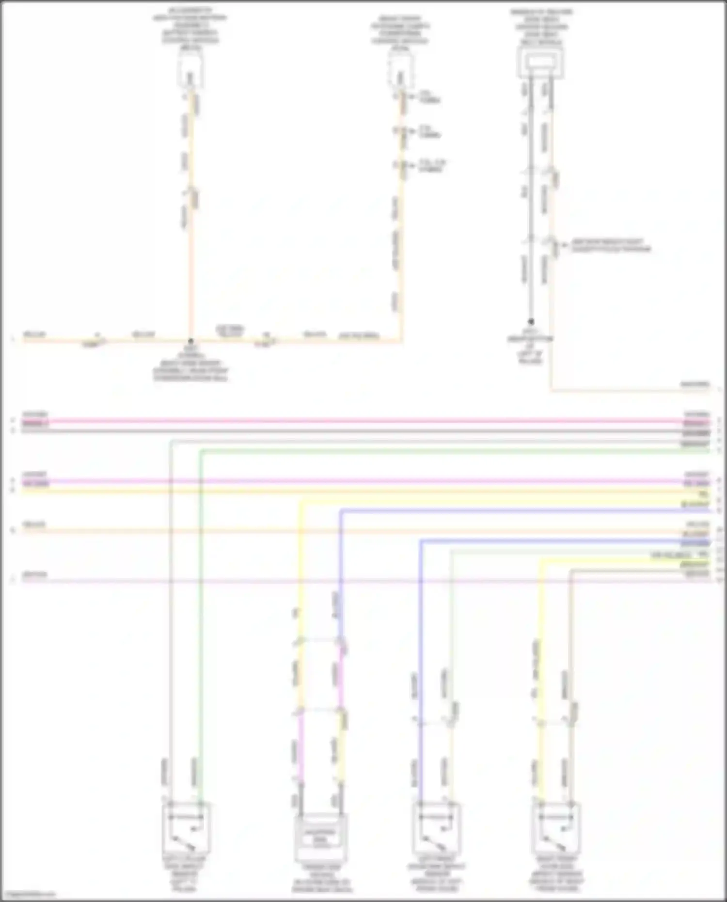 Wiring diagram left c-pillar side impact sensor for Ford Explorer VI (2019-2024) (1 of 1)
