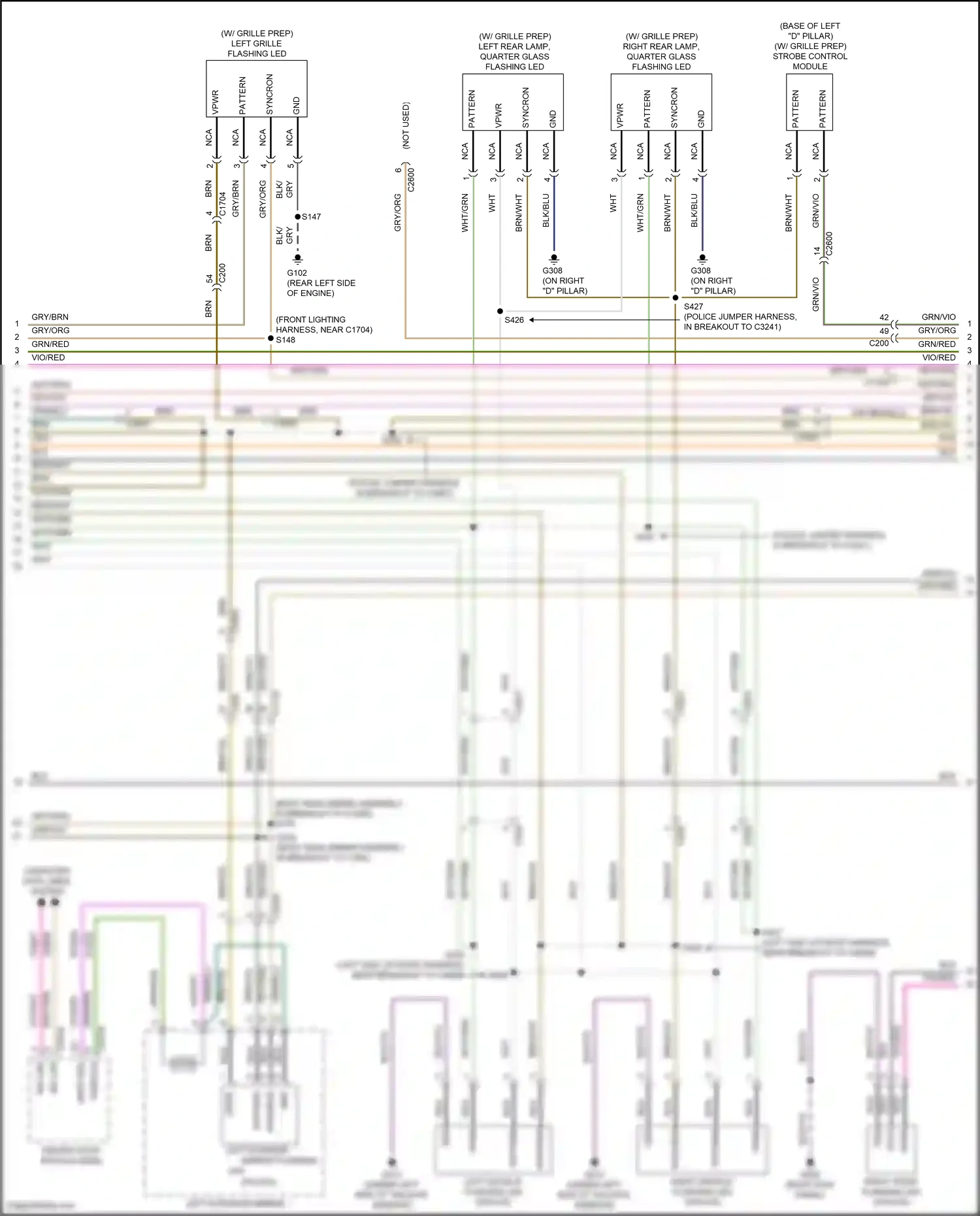 Wiring diagram left exterior for Ford Explorer VI (2019-2024) (1 of 1)