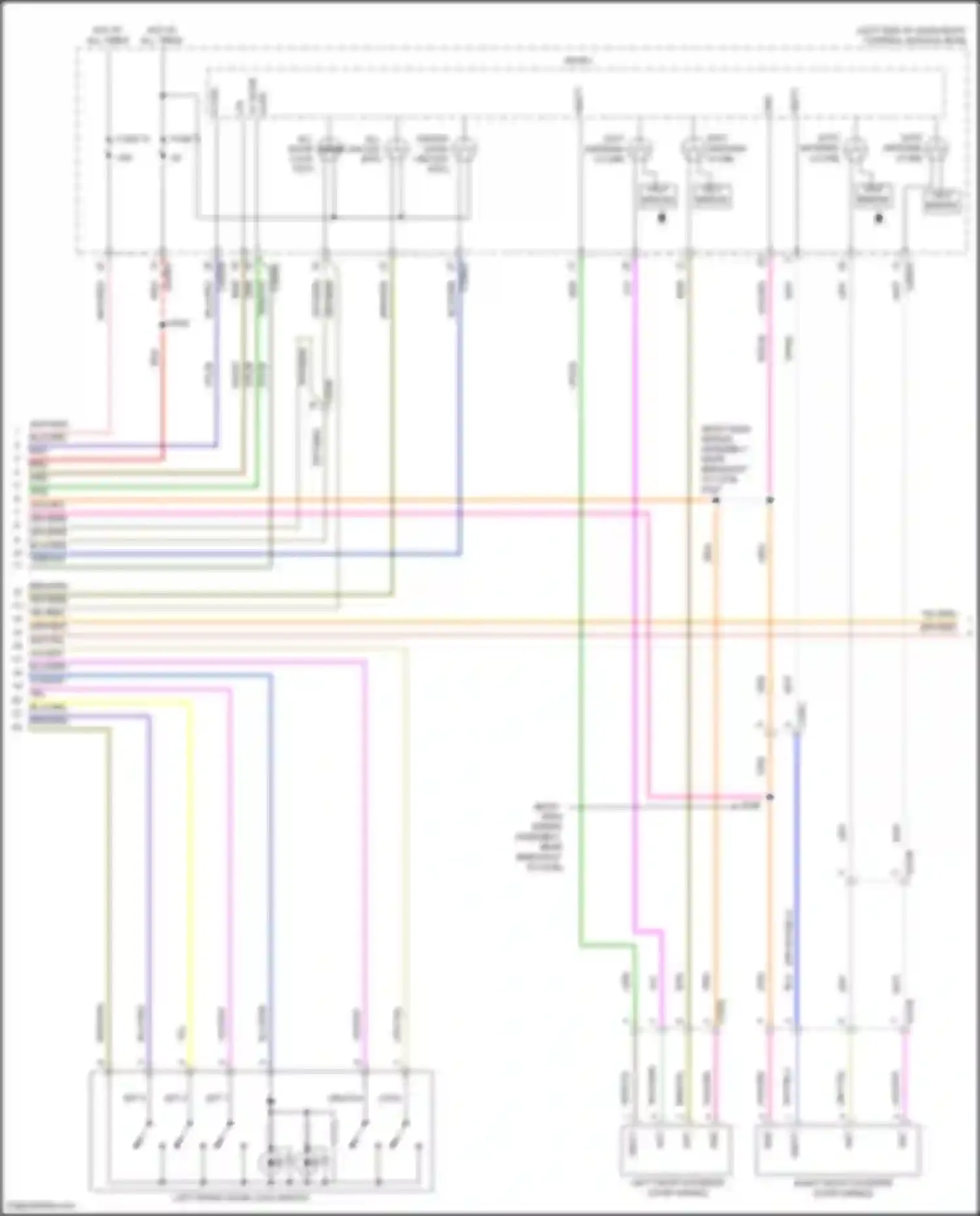 Wiring diagram left front door lock switch for Ford Explorer VI (2019-2024) (2 of 8)