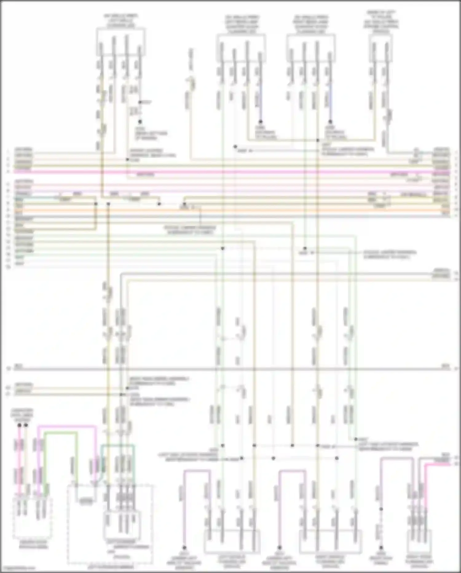 Wiring diagram left grille flashing led for Ford Explorer VI (2019-2024) (1 of 2)