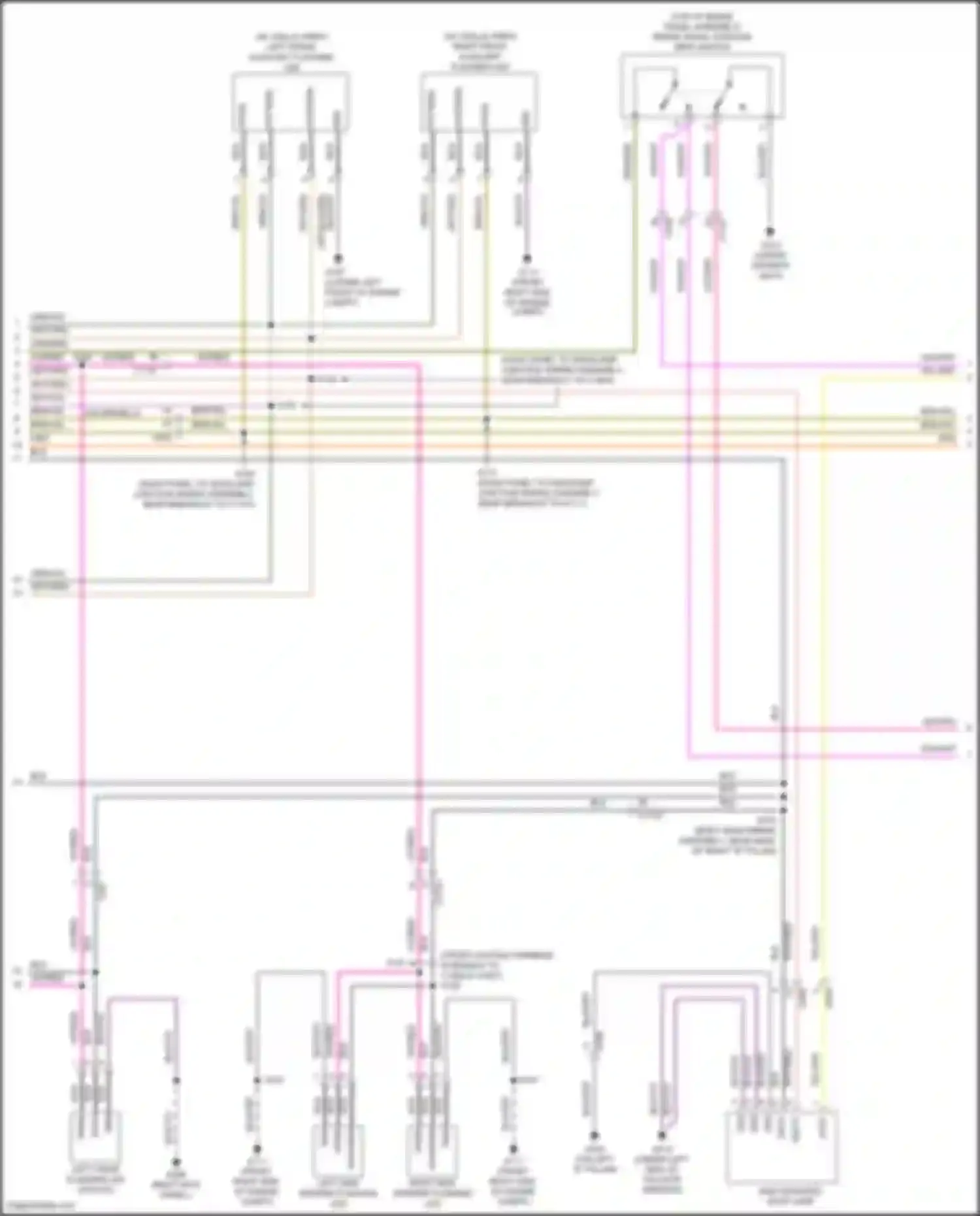 Wiring diagram left visor flashing led for Ford Explorer VI (2019-2024) (1 of 3)