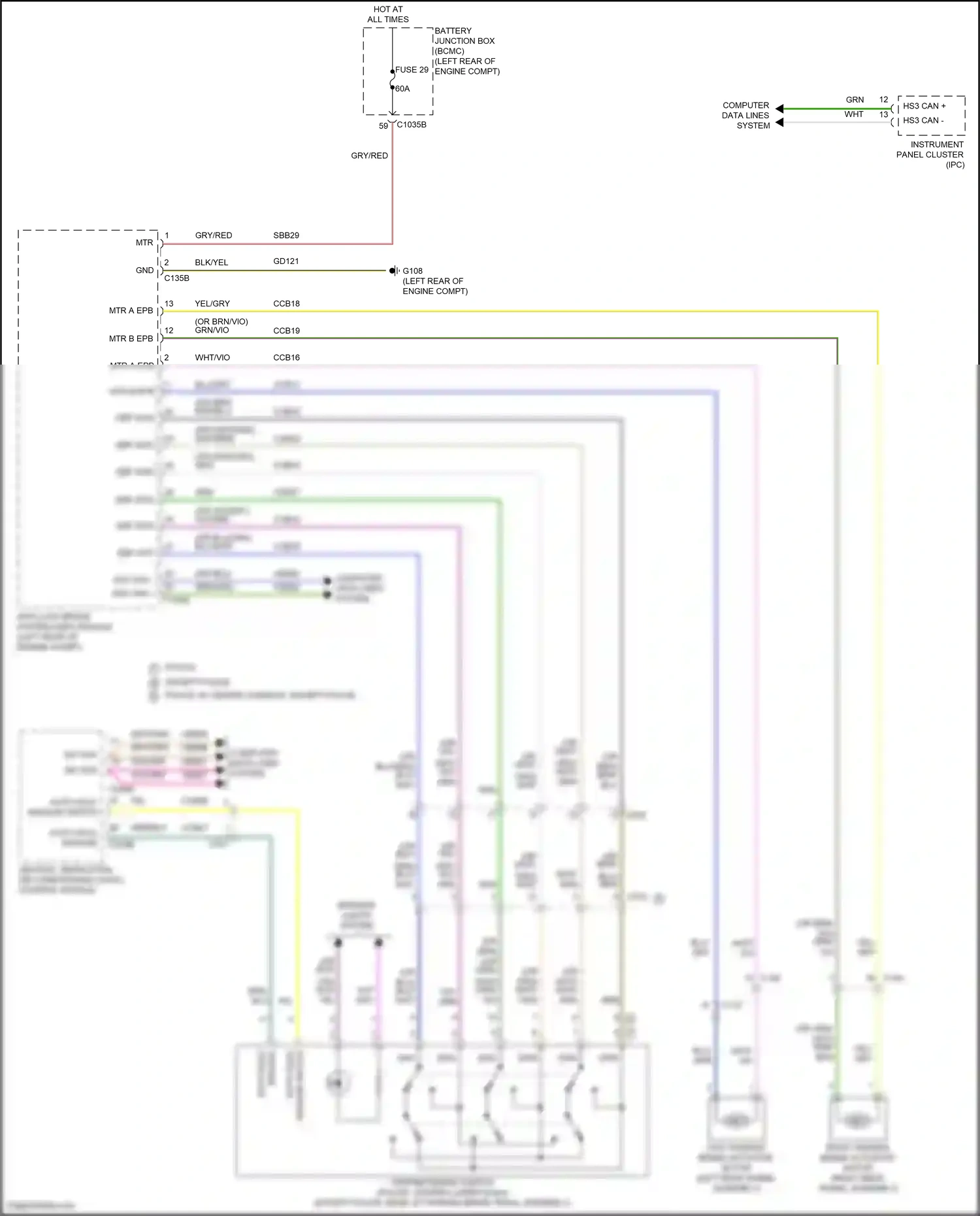 Wiring diagram mtr b for Ford Explorer VI (2019-2024) (2 of 2)