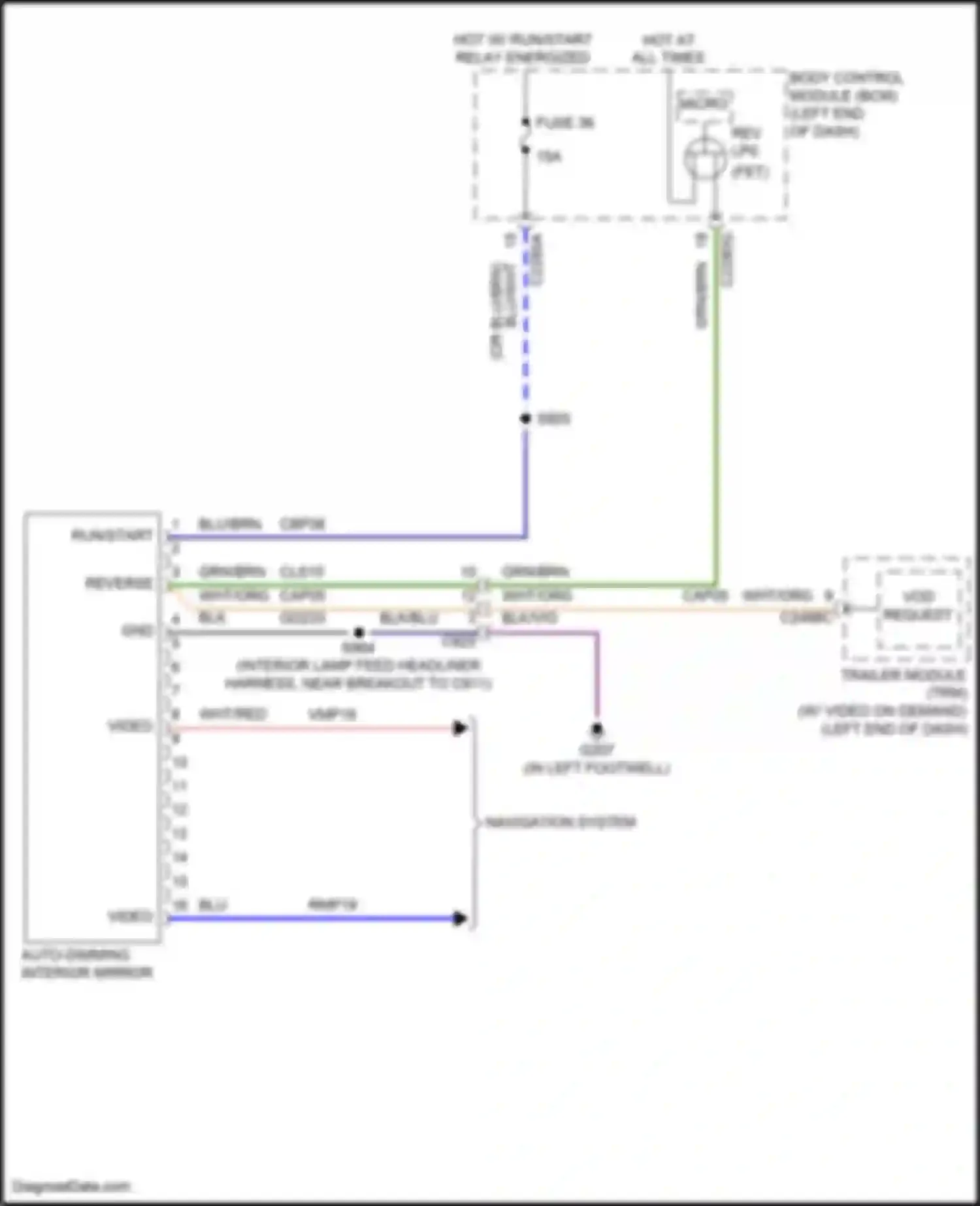 Wiring diagram navigation system for Ford Explorer VI (2019-2024) (2 of 11)