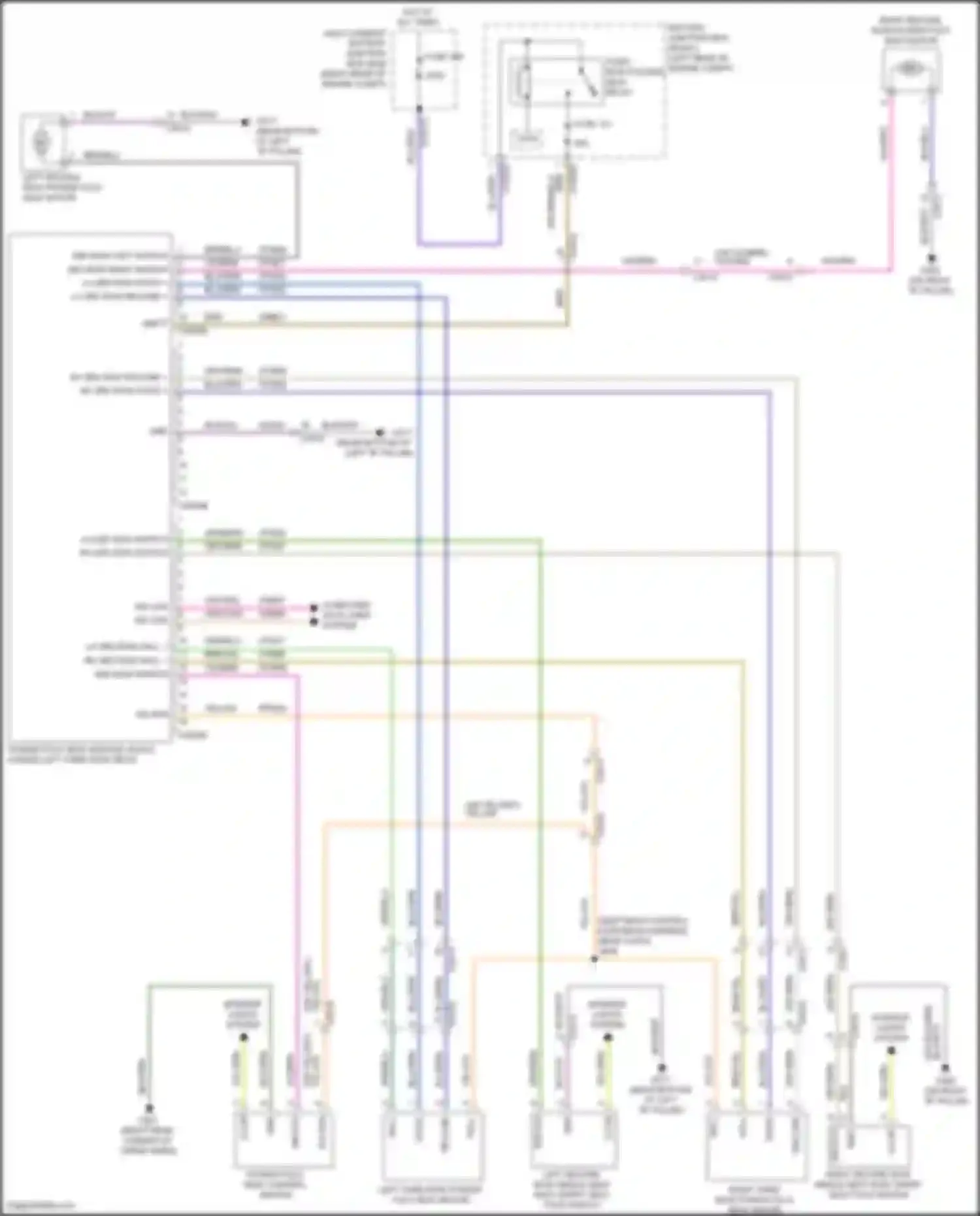 Wiring diagram power fold seat control switch for Ford Explorer VI (2019-2024) (3 of 3)