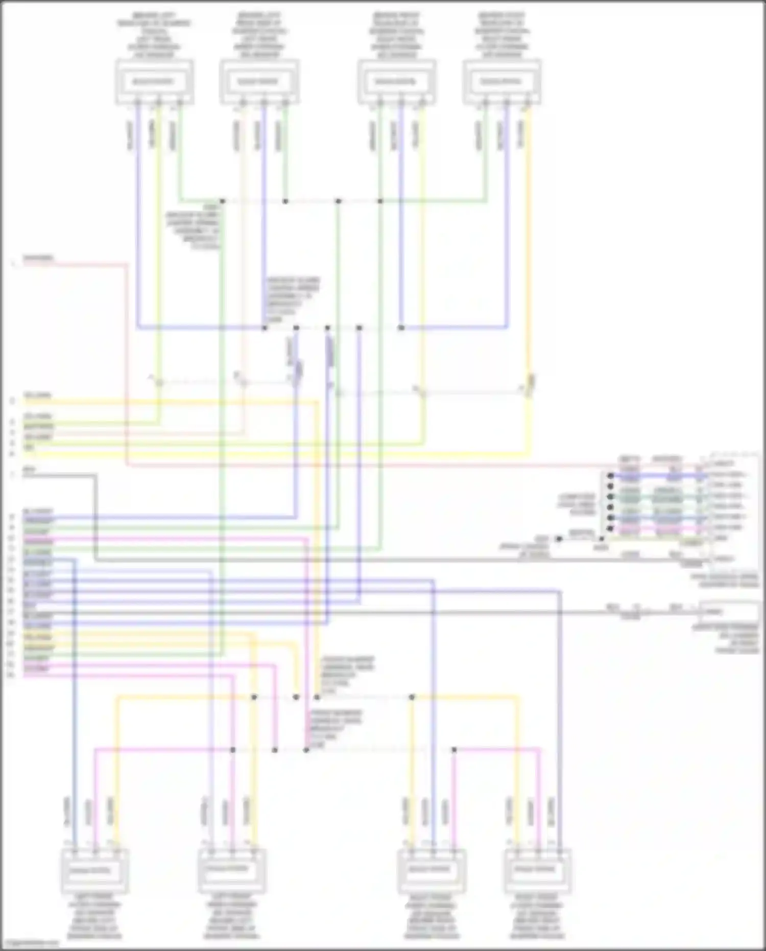 Wiring diagram right front outer parking aid sensor for Ford Explorer VI (2019-2024) (1 of 2)