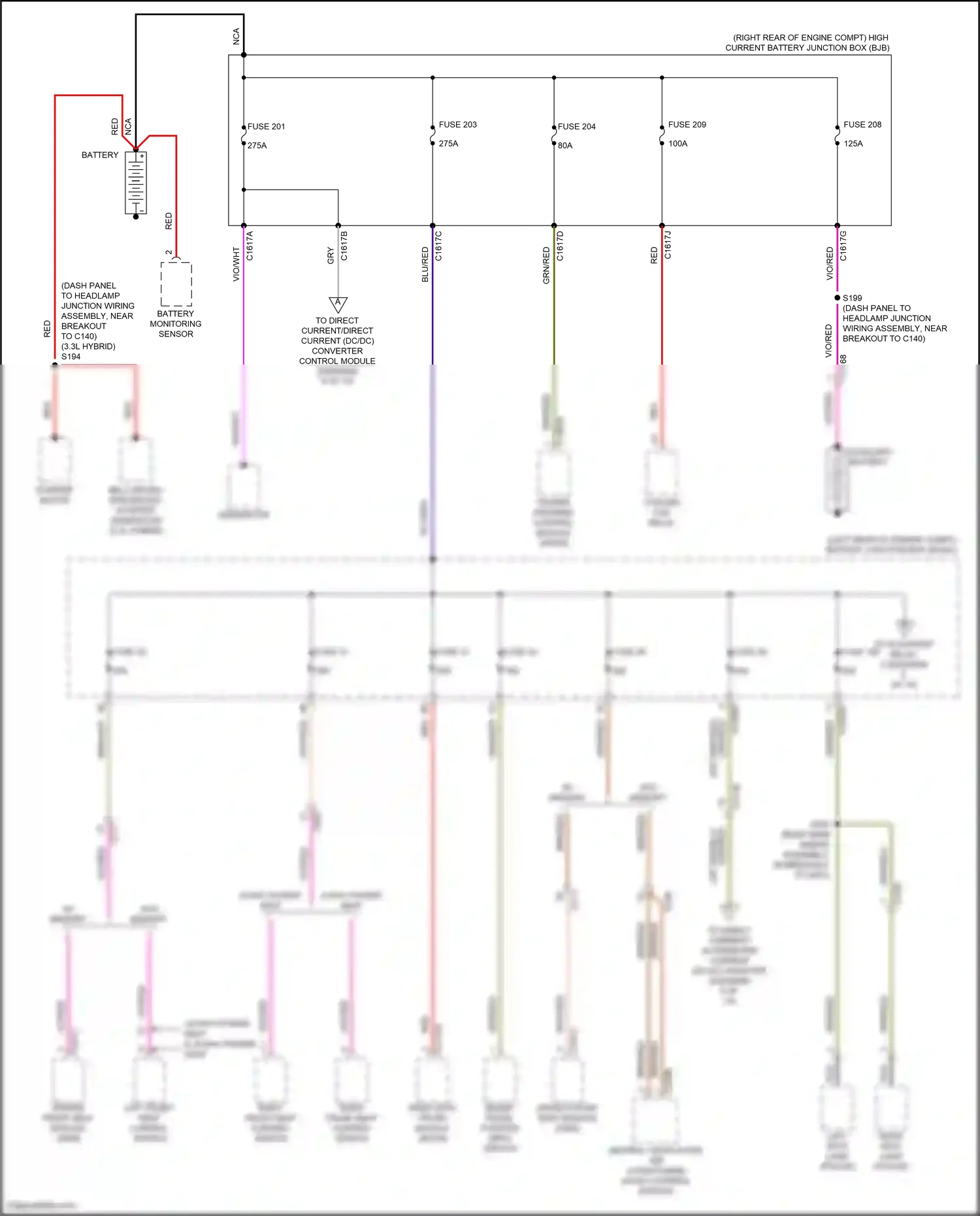 Ford Explorer VI (2019-2024) right front seat control switch wiring diagram  (3 of 6)