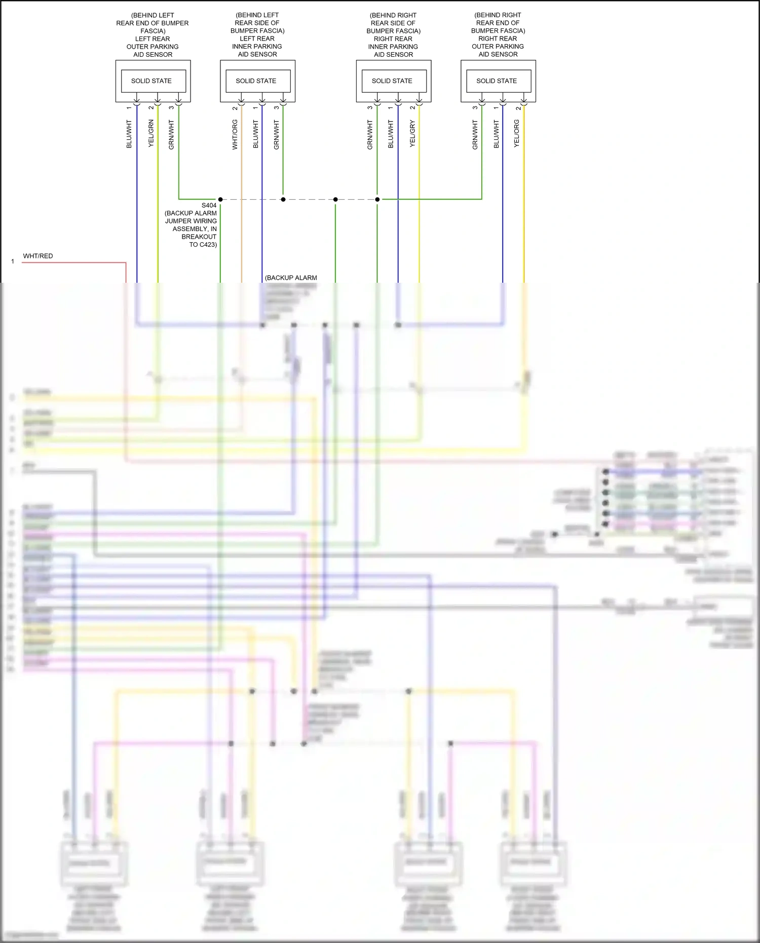 Wiring diagram right side parking aid camera for Ford Explorer VI (2019-2024) (1 of 1)