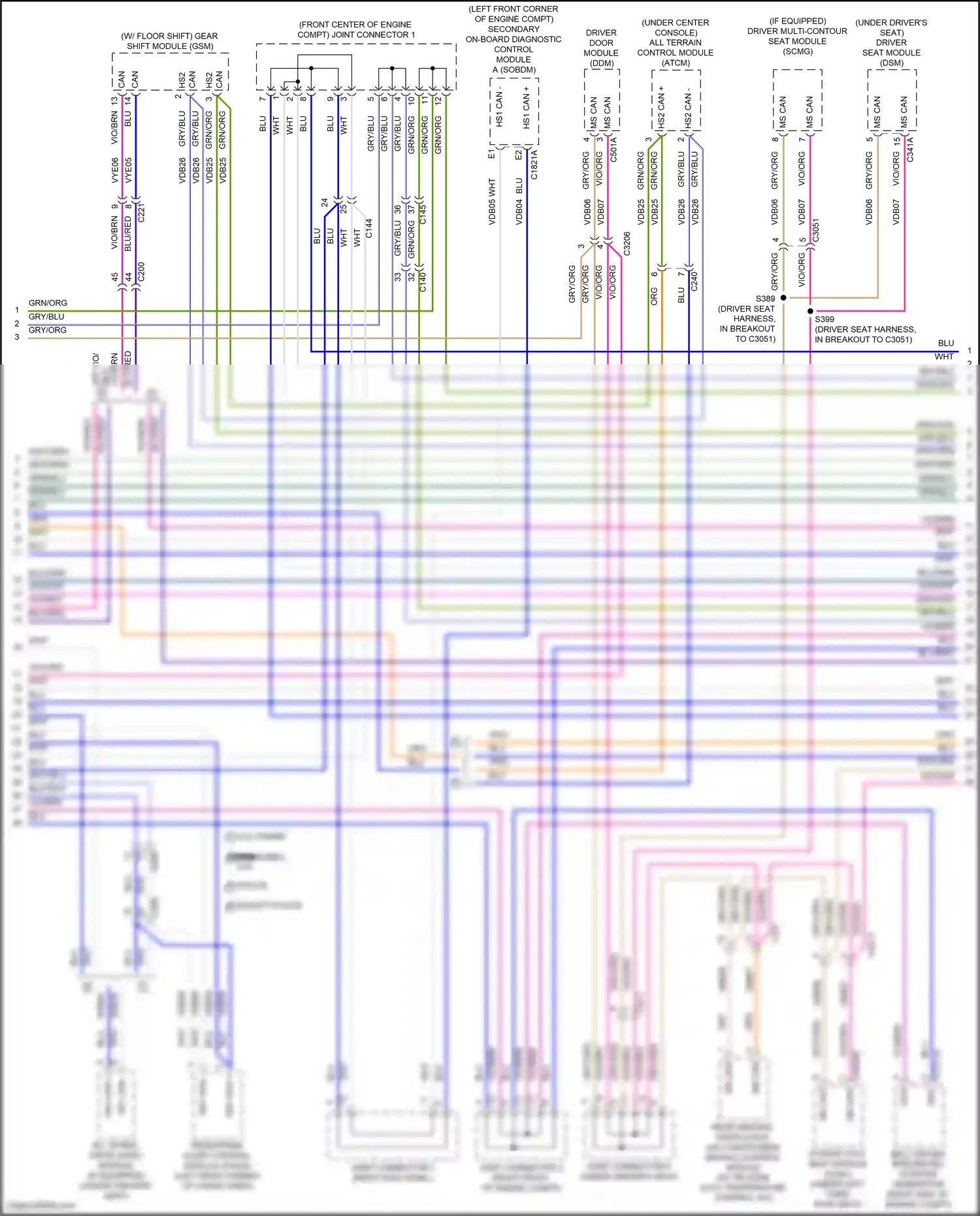 Wiring diagram vio/brn for Ford Explorer VI (2019-2024) (2 of 65)