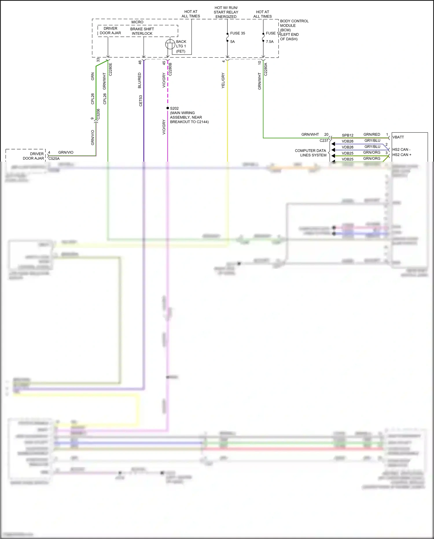 Wiring diagram vio/gry for Ford Explorer VI (2019-2024) (43 of 76)