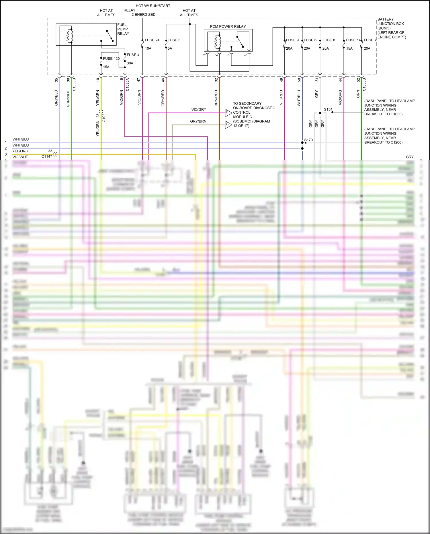 Wiring diagram vio/gry for Ford Explorer VI (2019-2024) (70 of 76)