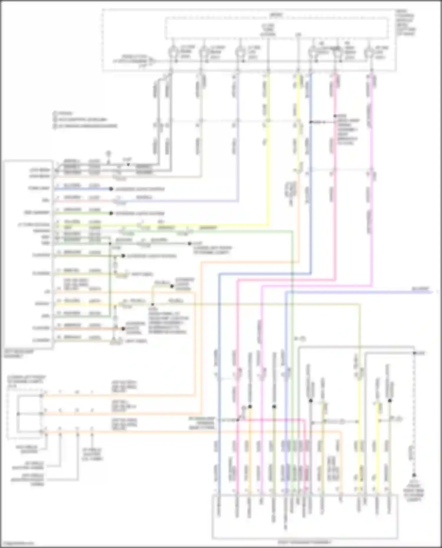 Wiring diagram w/ grille shutter hybrid w/o grille shutter except hybrid for Ford Explorer VI (2019-2024) (1 of 1)