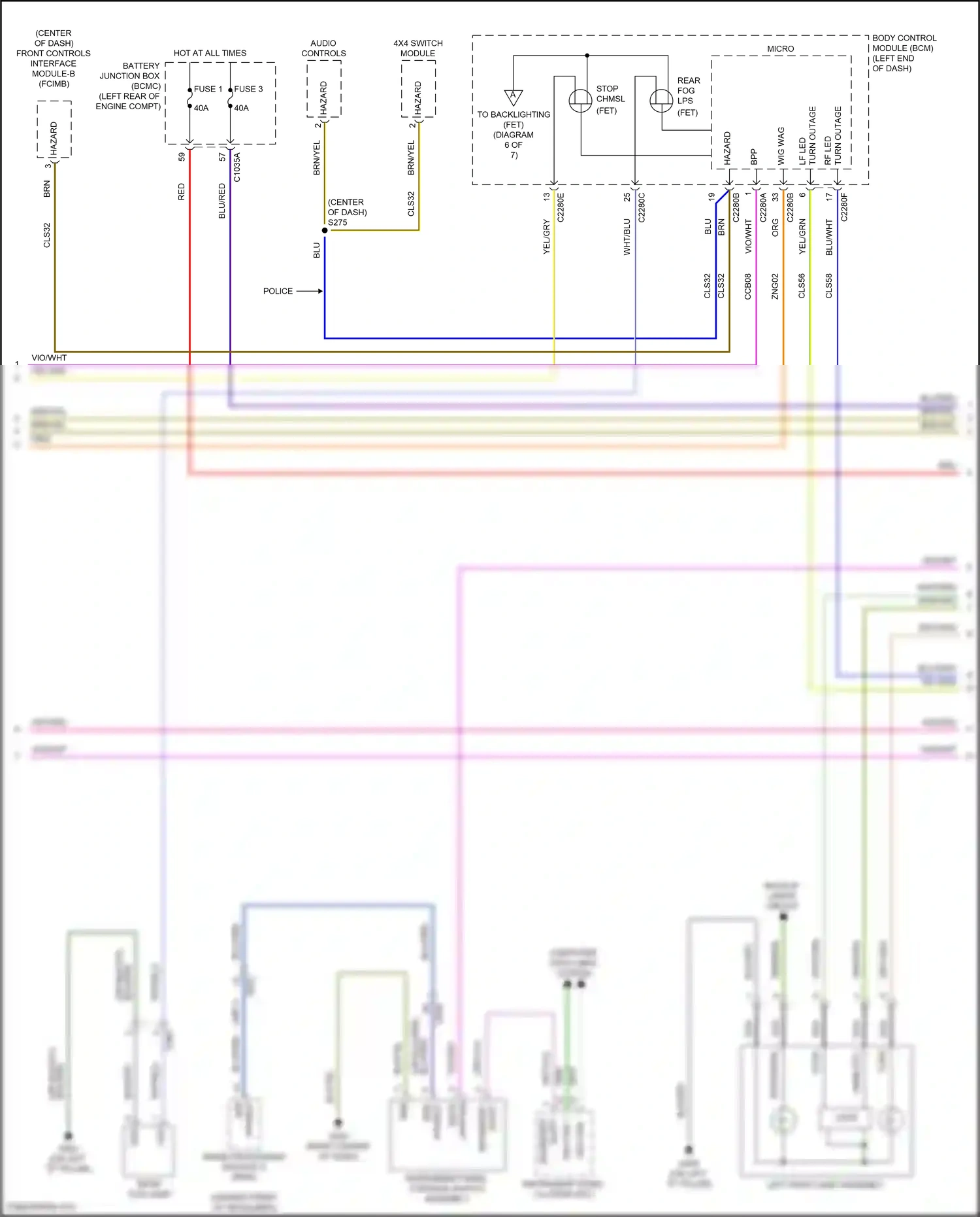 Wiring diagram wht/blu for Ford Explorer VI (2019-2024) (26 of 65)