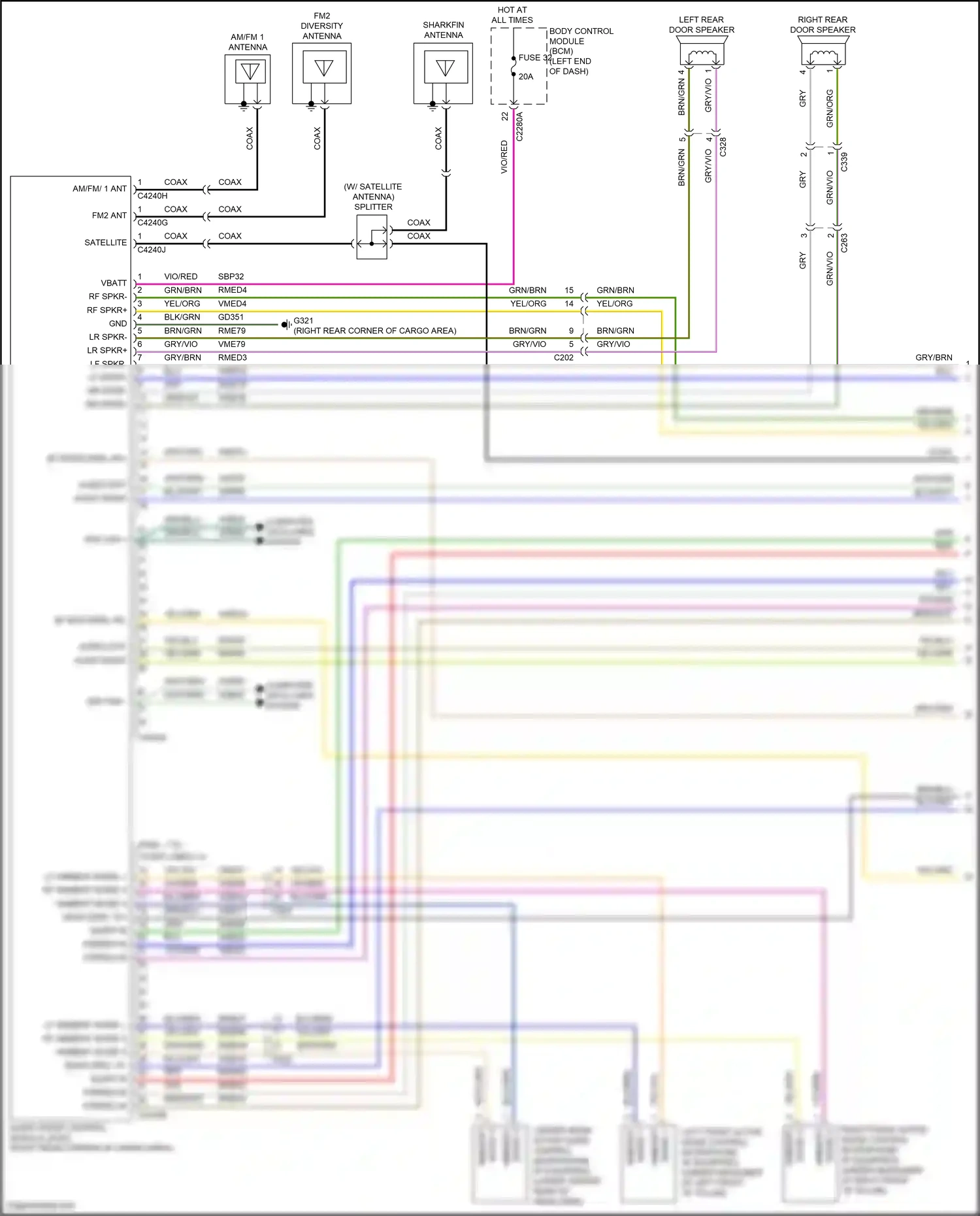 Wiring diagram wht/org for Ford Explorer VI (2019-2024) (5 of 74)