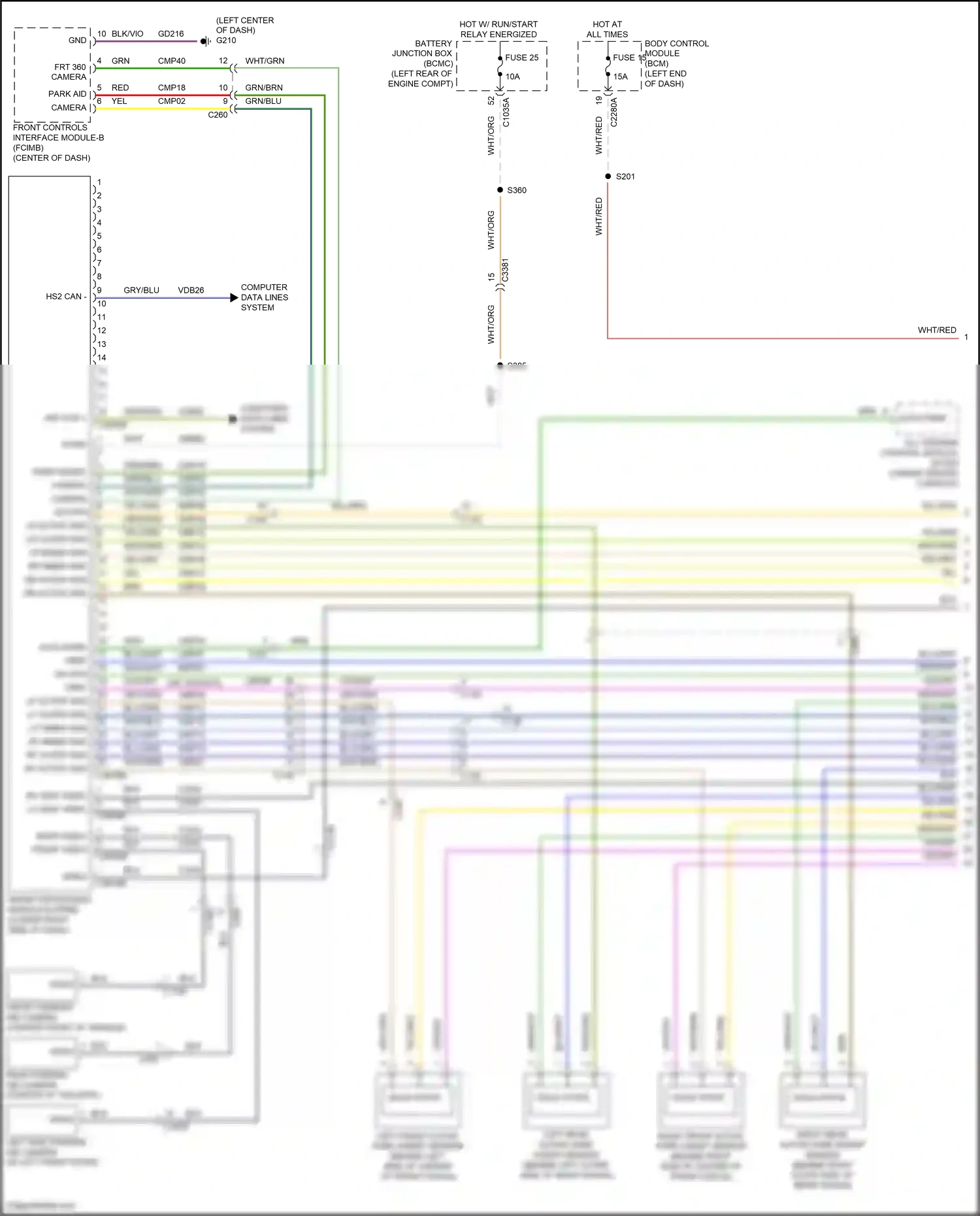 Wiring diagram wht/org for Ford Explorer VI (2019-2024) (31 of 74)