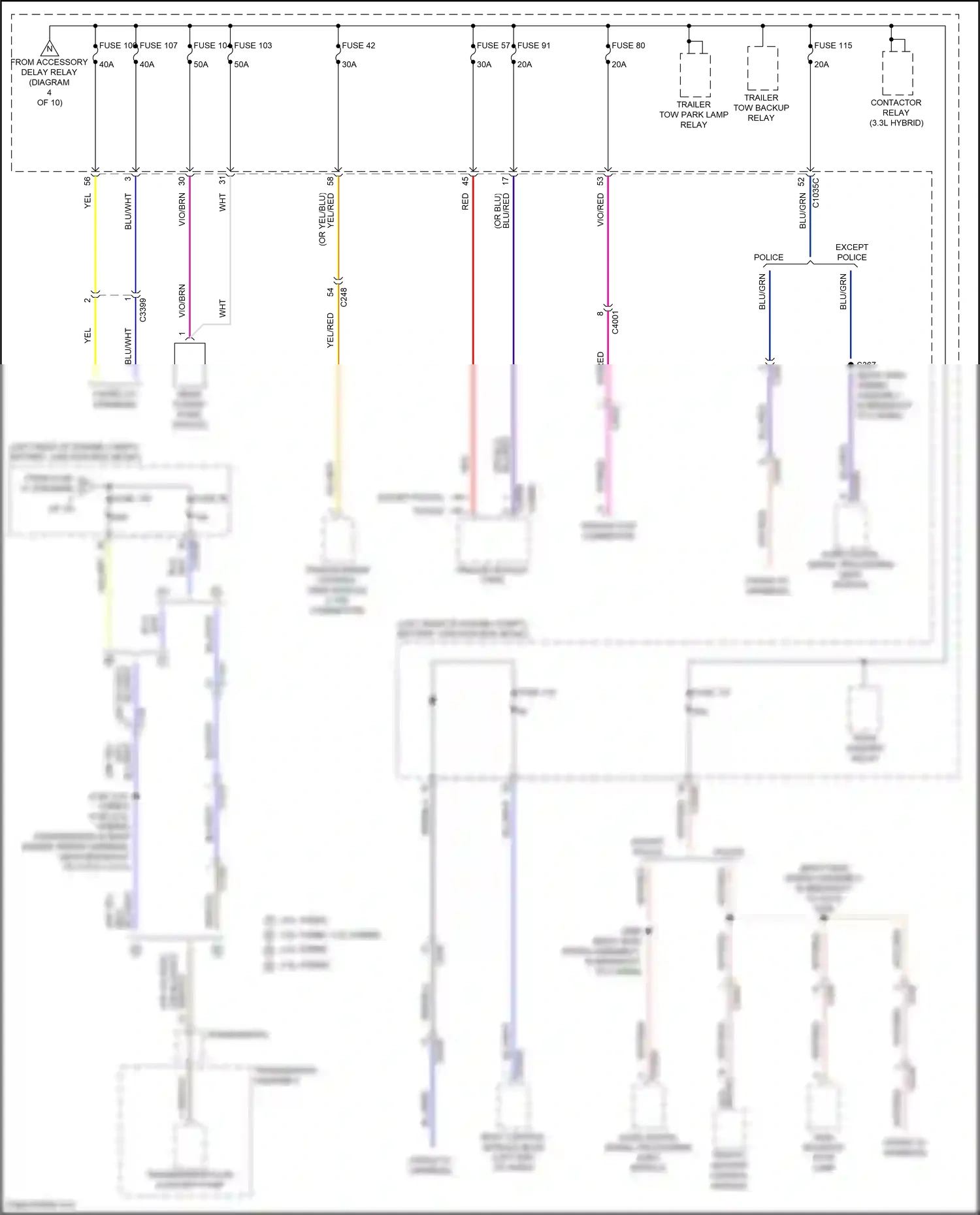 Wiring diagram wht/red for Ford Explorer VI (2019-2024) (29 of 70)