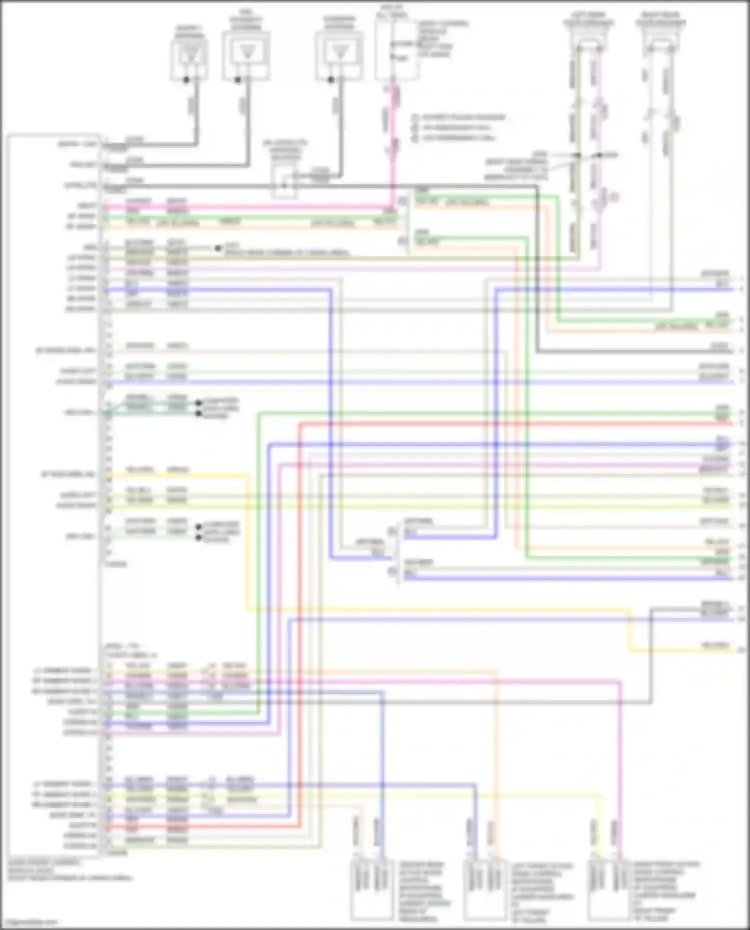Wiring diagram w/o emergency call for Ford Explorer VI (2019-2024) (8 of 18)