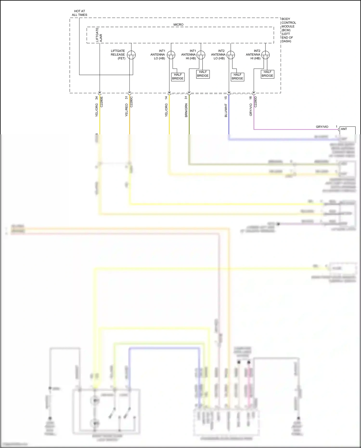 Wiring diagram yel for Ford Explorer VI (2019-2024) (46 of 129)