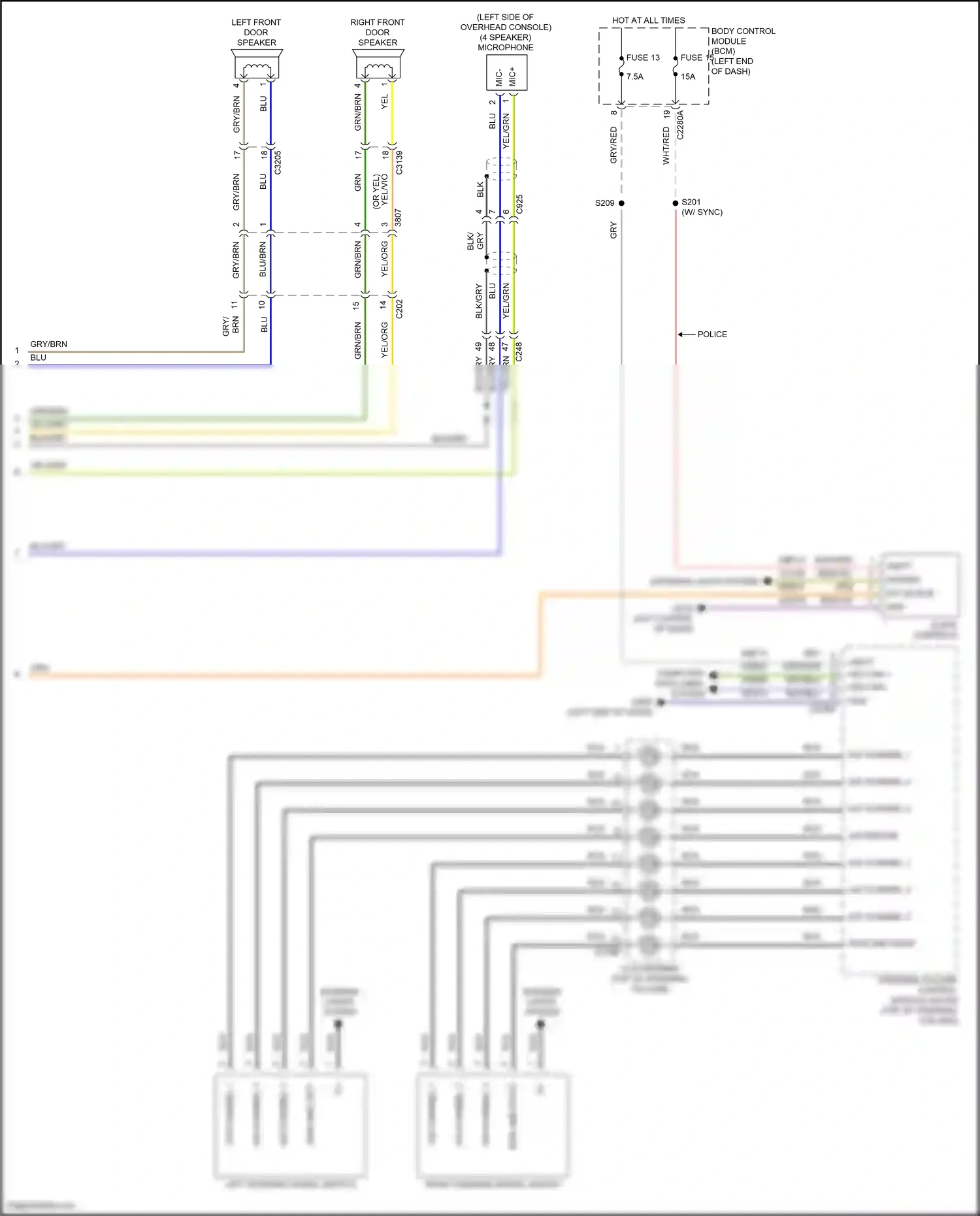 Wiring diagram yel for Ford Explorer VI (2019-2024) (13 of 129)
