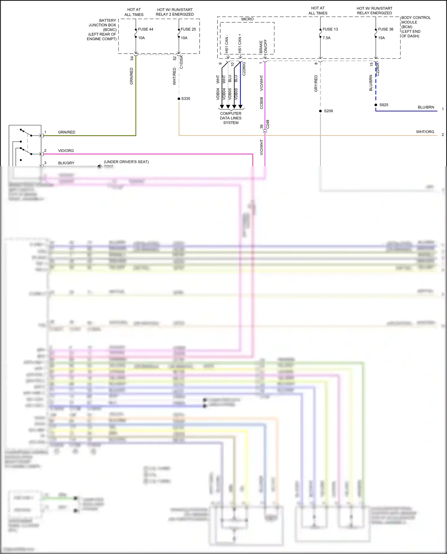 Wiring diagram yel/vio for Ford Explorer VI (2019-2024) (16 of 79)