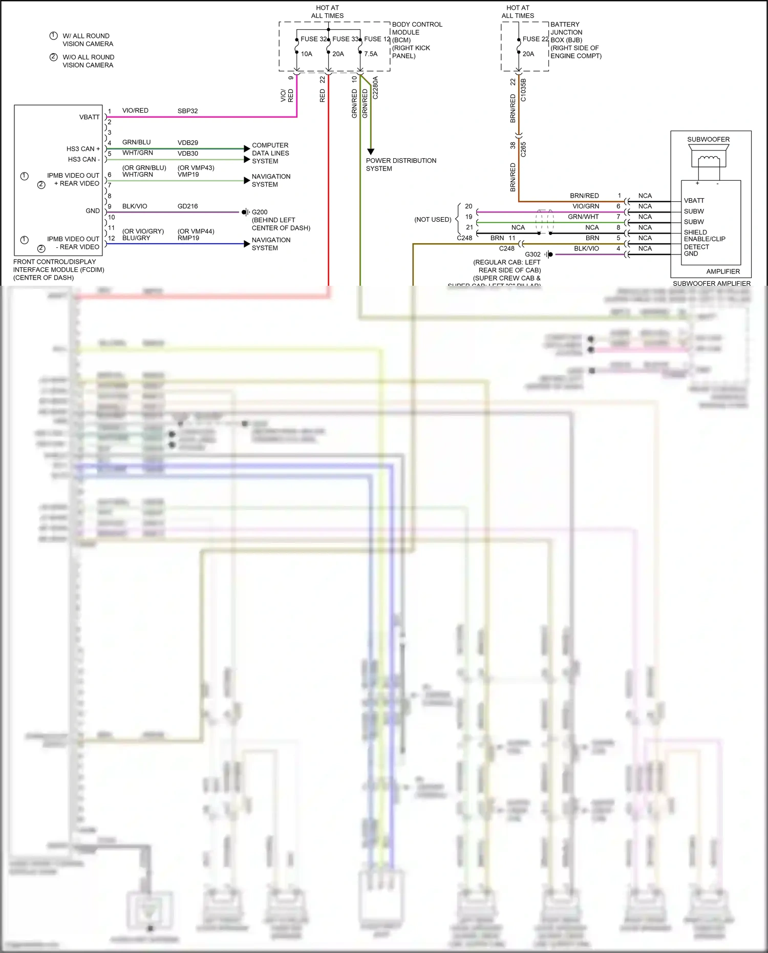 Wiring diagram enable/clip detect for Ford F-150 XIII facelift (2017-2020) (4 of 7)