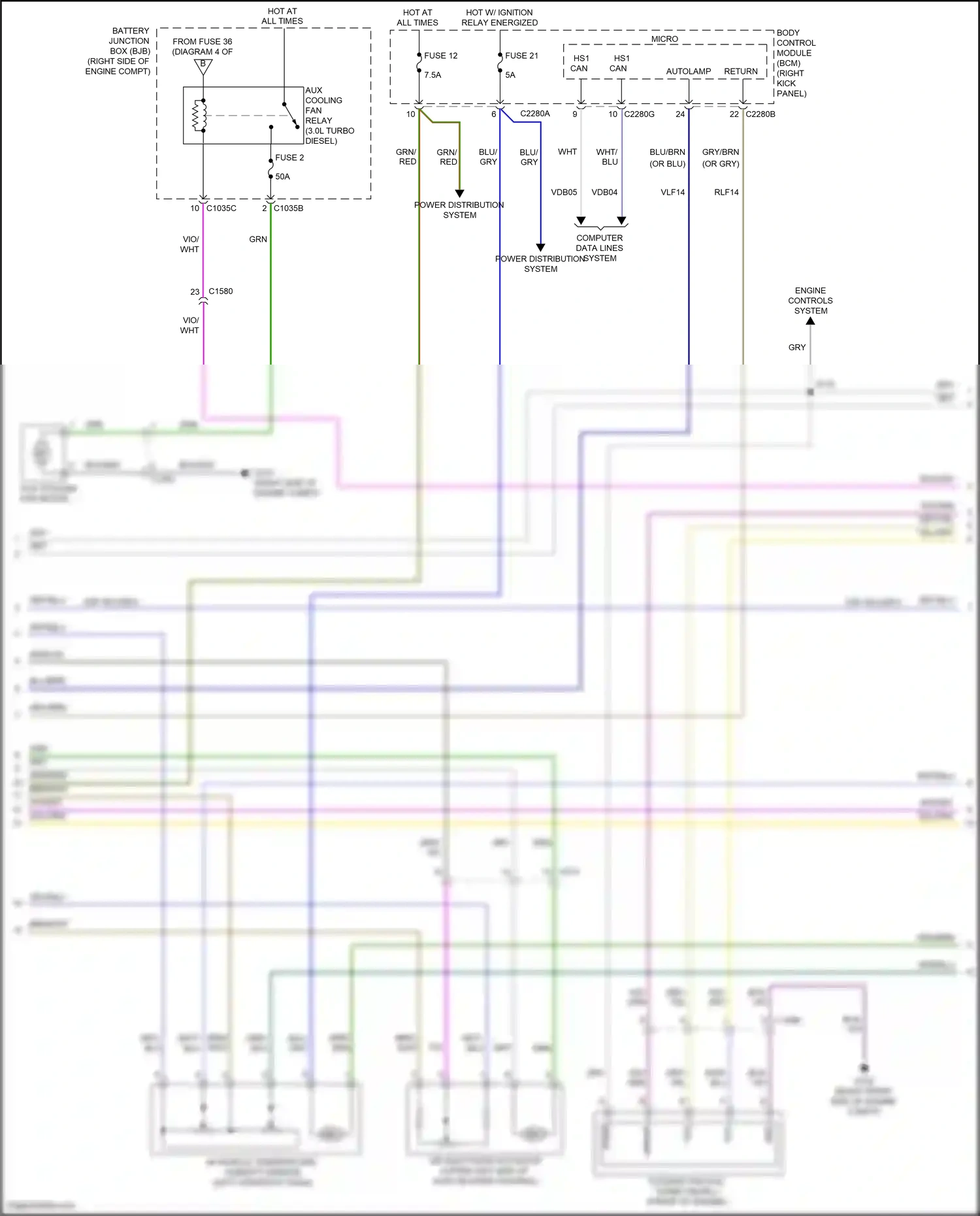 Wiring diagram engine controls system for Ford F-150 XIII facelift (2017-2020) (1 of 18)