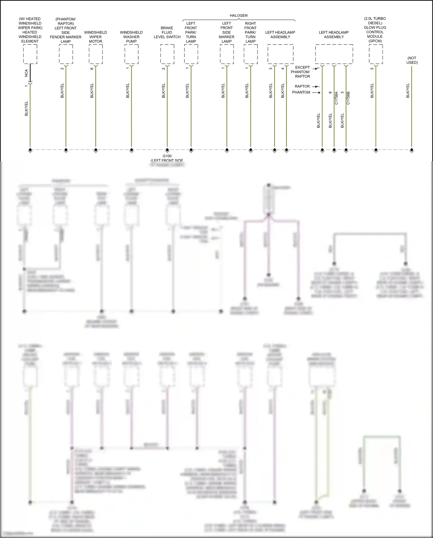 Wiring diagram except phantom for Ford F-150 XIII facelift (2017-2020) (5 of 8)