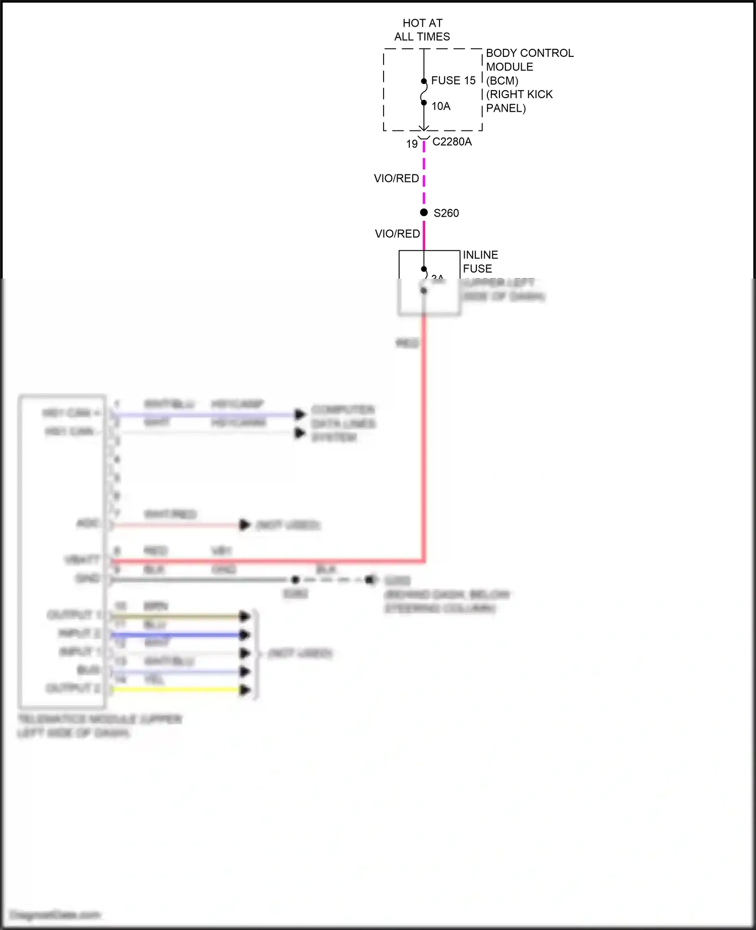 Wiring diagram input 2 for Ford F-150 XIII facelift (2017-2020) (1 of 1)