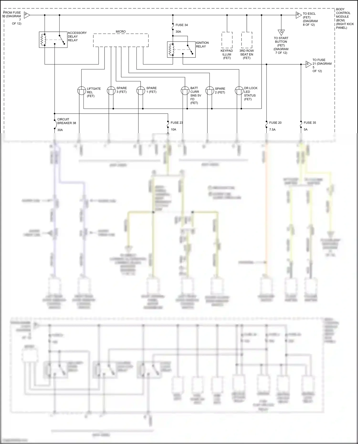 Wiring diagram left front door window control switch for Ford F-150 XIII facelift (2017-2020) (1 of 6)