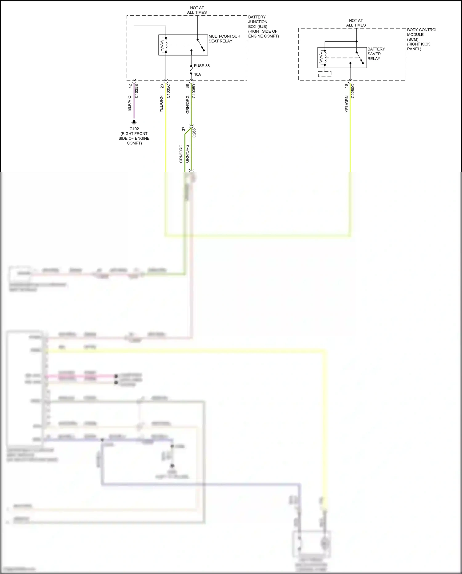 Wiring diagram left front multi-contour control pump for Ford F-150 XIII facelift (2017-2020) (2 of 2)