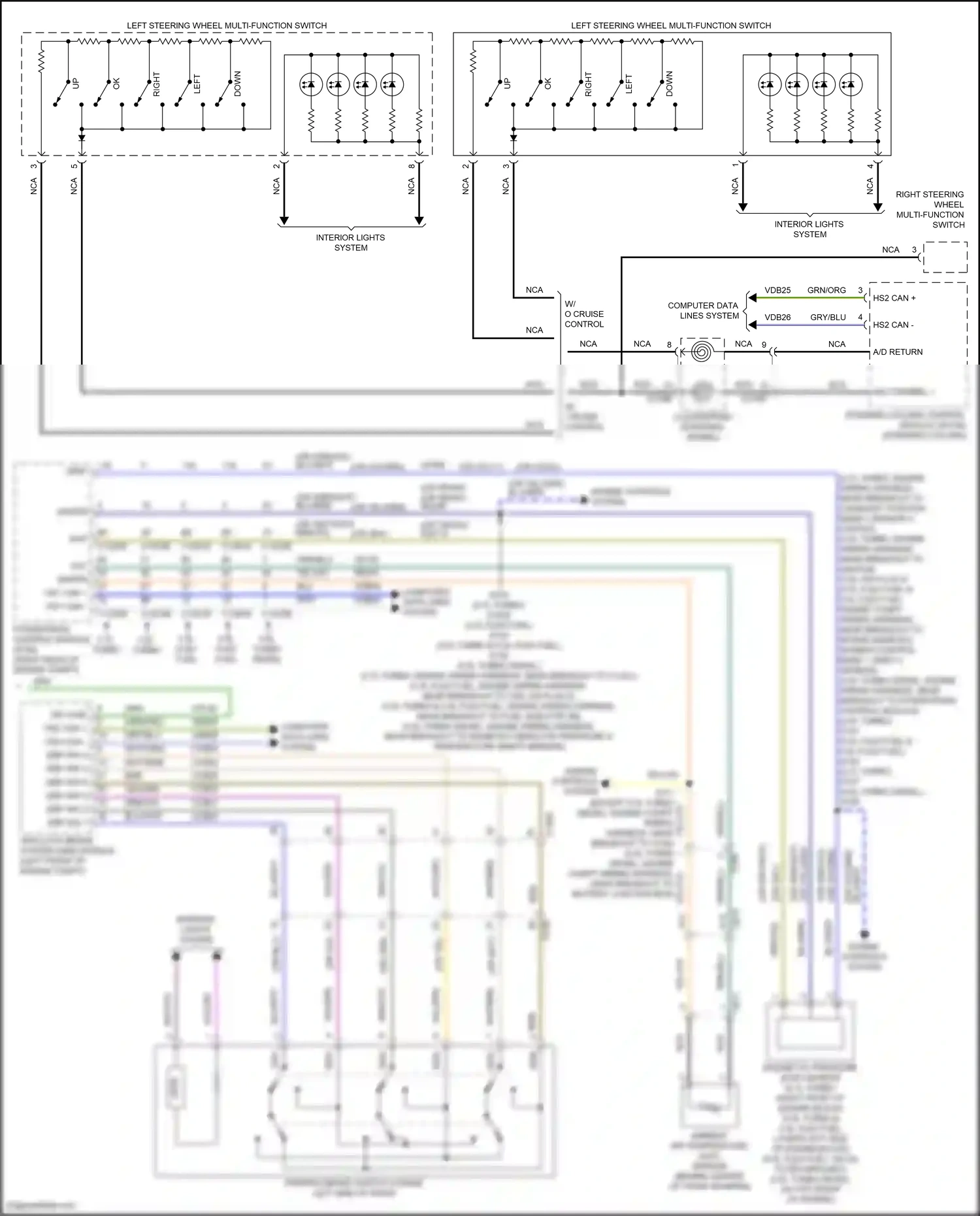 Wiring diagram left steering wheel multi-function switch for Ford F-150 XIII facelift (2017-2020) (3 of 4)