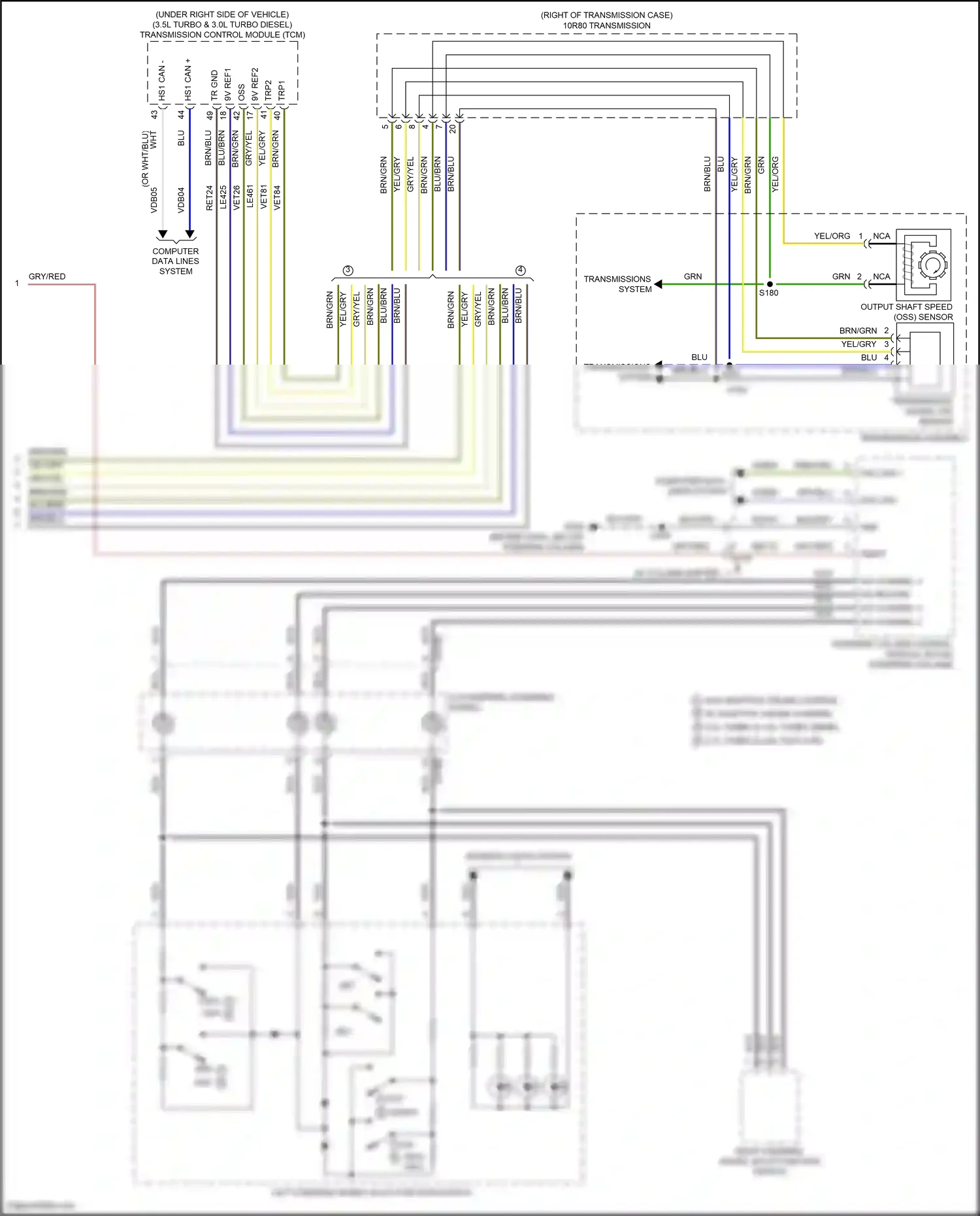 Wiring diagram left steering wheel multi-function switch for Ford F-150 XIII facelift (2017-2020) (1 of 4)