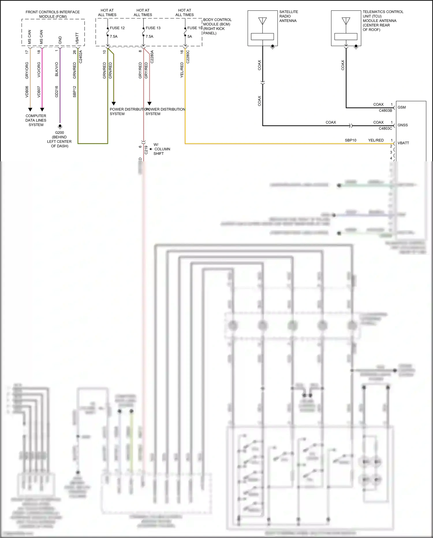 Wiring diagram right steering wheel multi-function switch for Ford F-150 XIII facelift (2017-2020) (6 of 8)