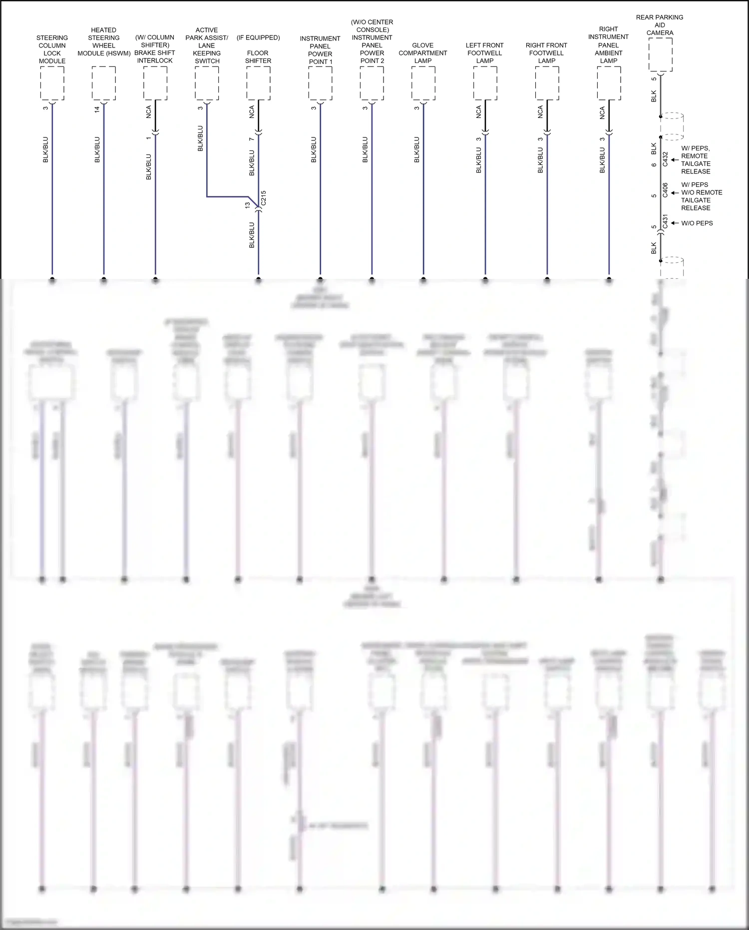 Wiring diagram steering column lock module for Ford F-150 XIII facelift (2017-2020) (2 of 3)