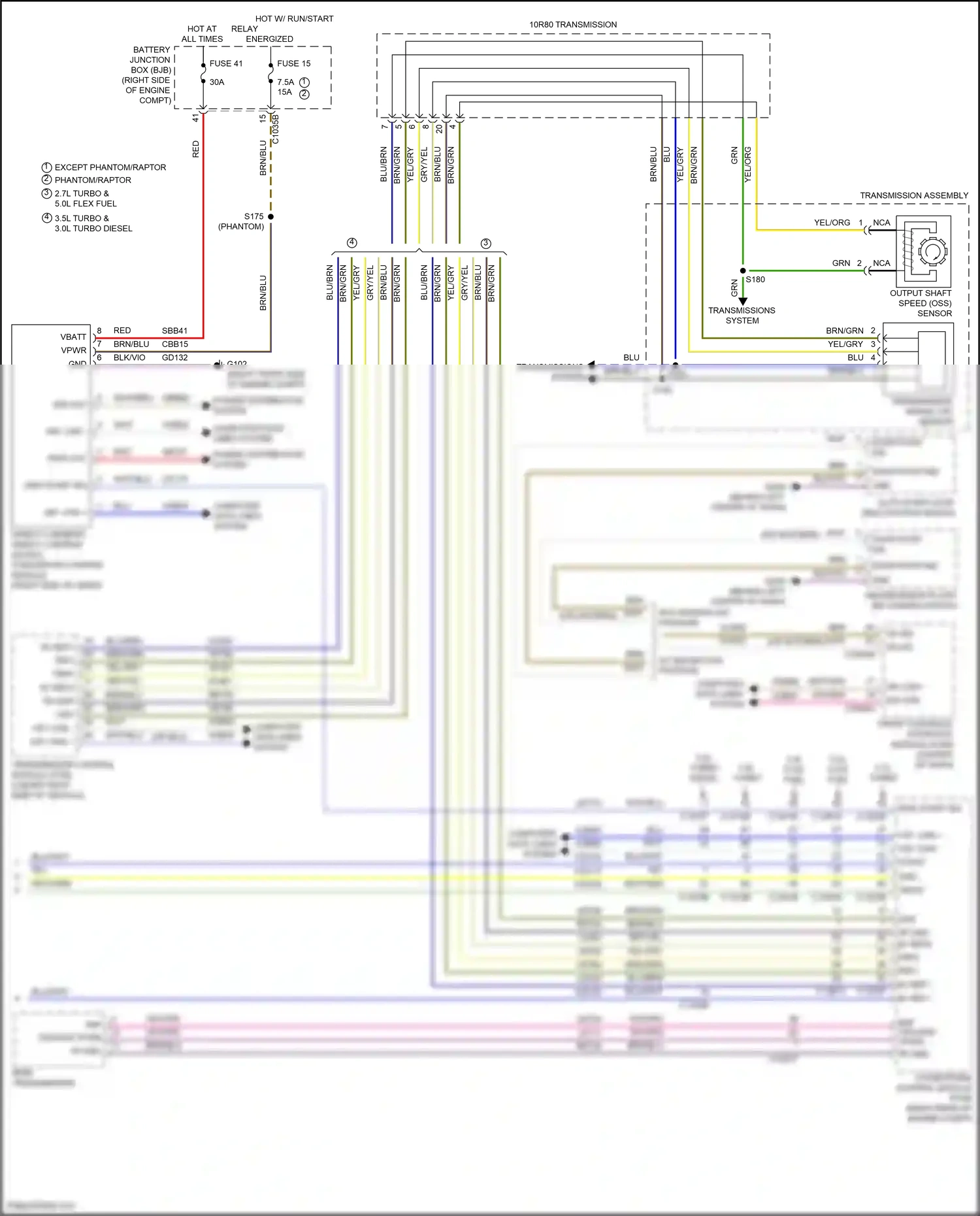 Wiring diagram transmissions system for Ford F-150 XIII facelift (2017-2020) (6 of 8)